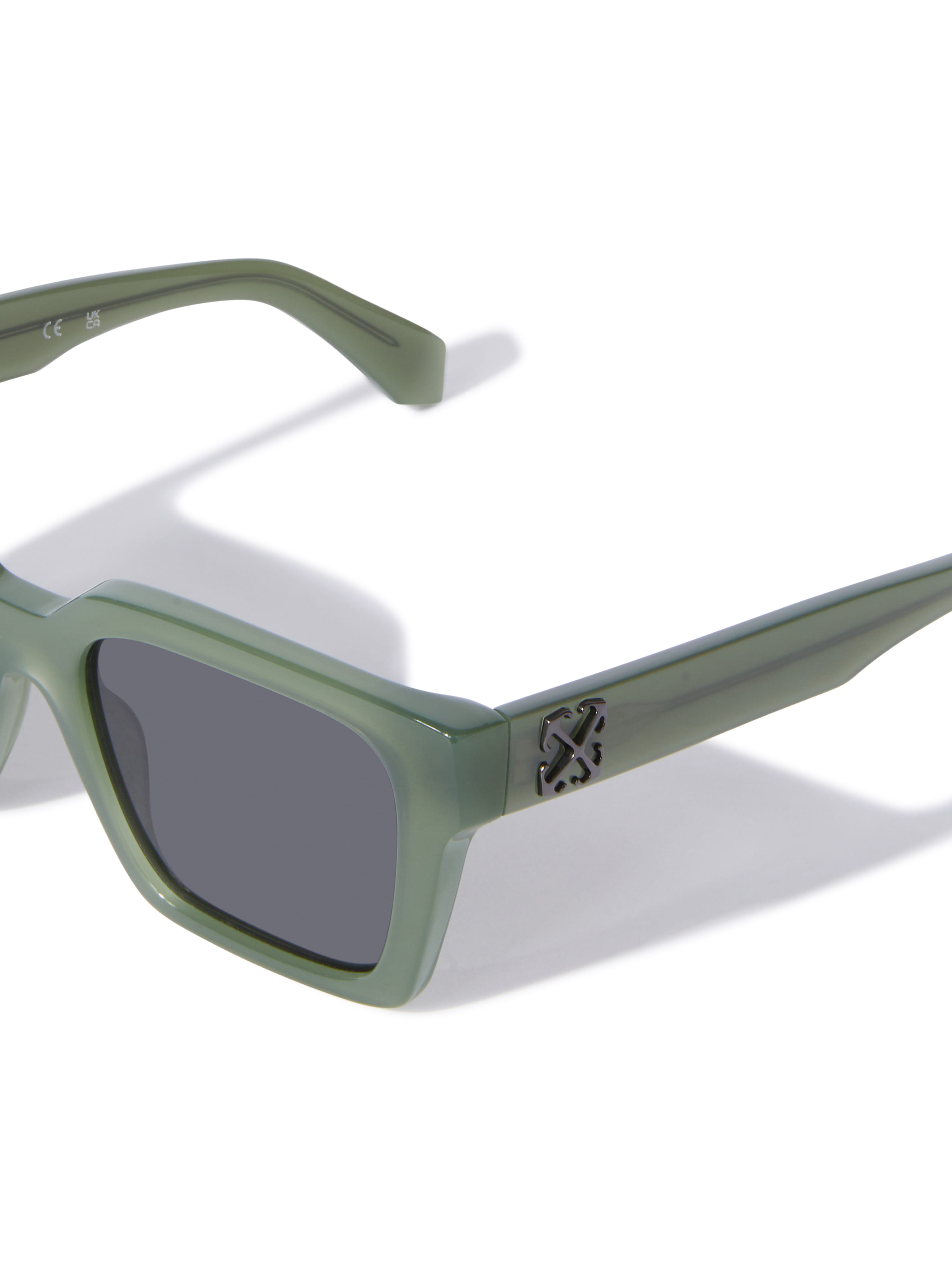 Off White OERI111S2415707 Sunglass Olive Male Full Shell Sunglass — Olive frame — view 3