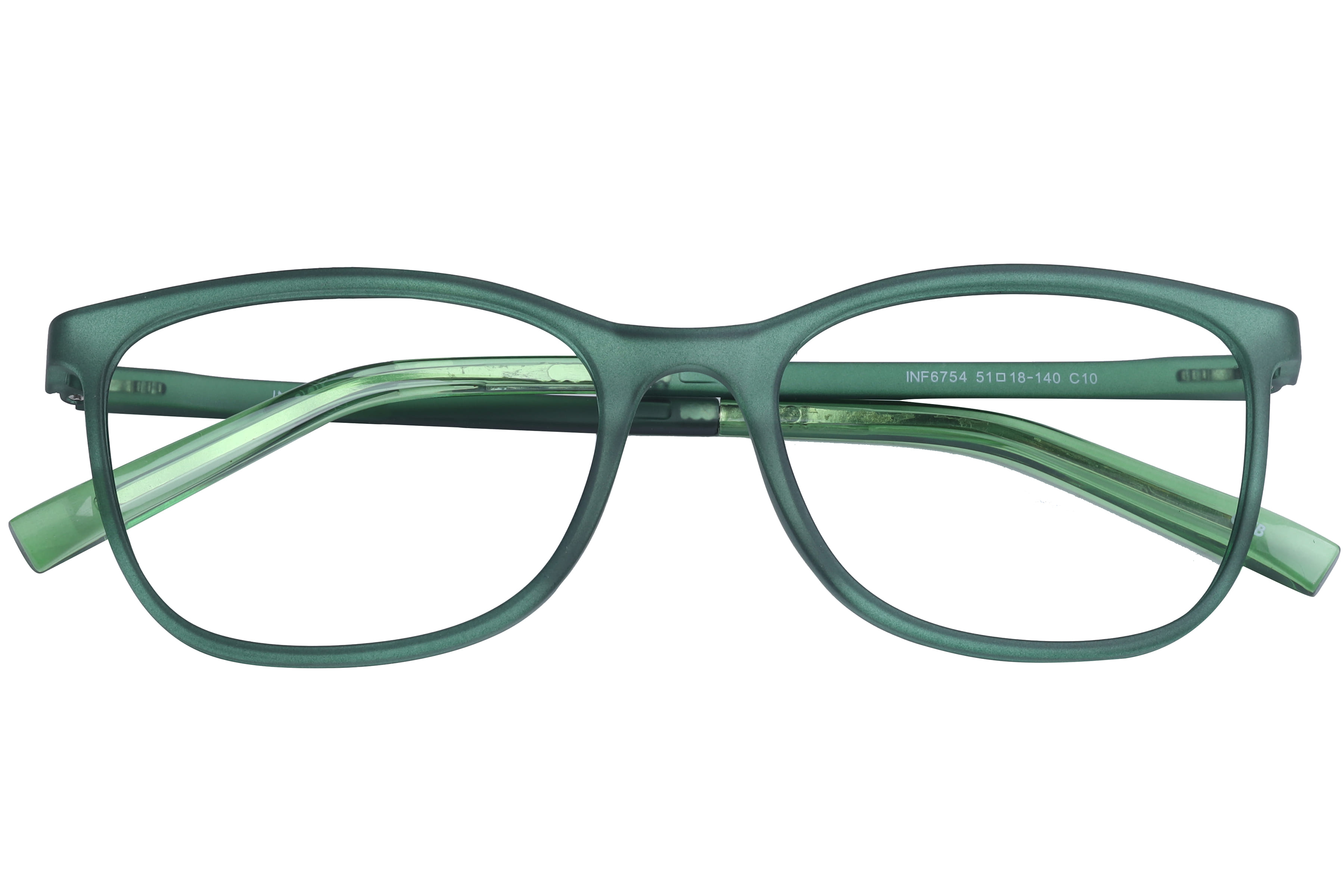 Inspira INF6754 Frame Matt Green Female Full Shell Frame — Matt Green frame — view 3