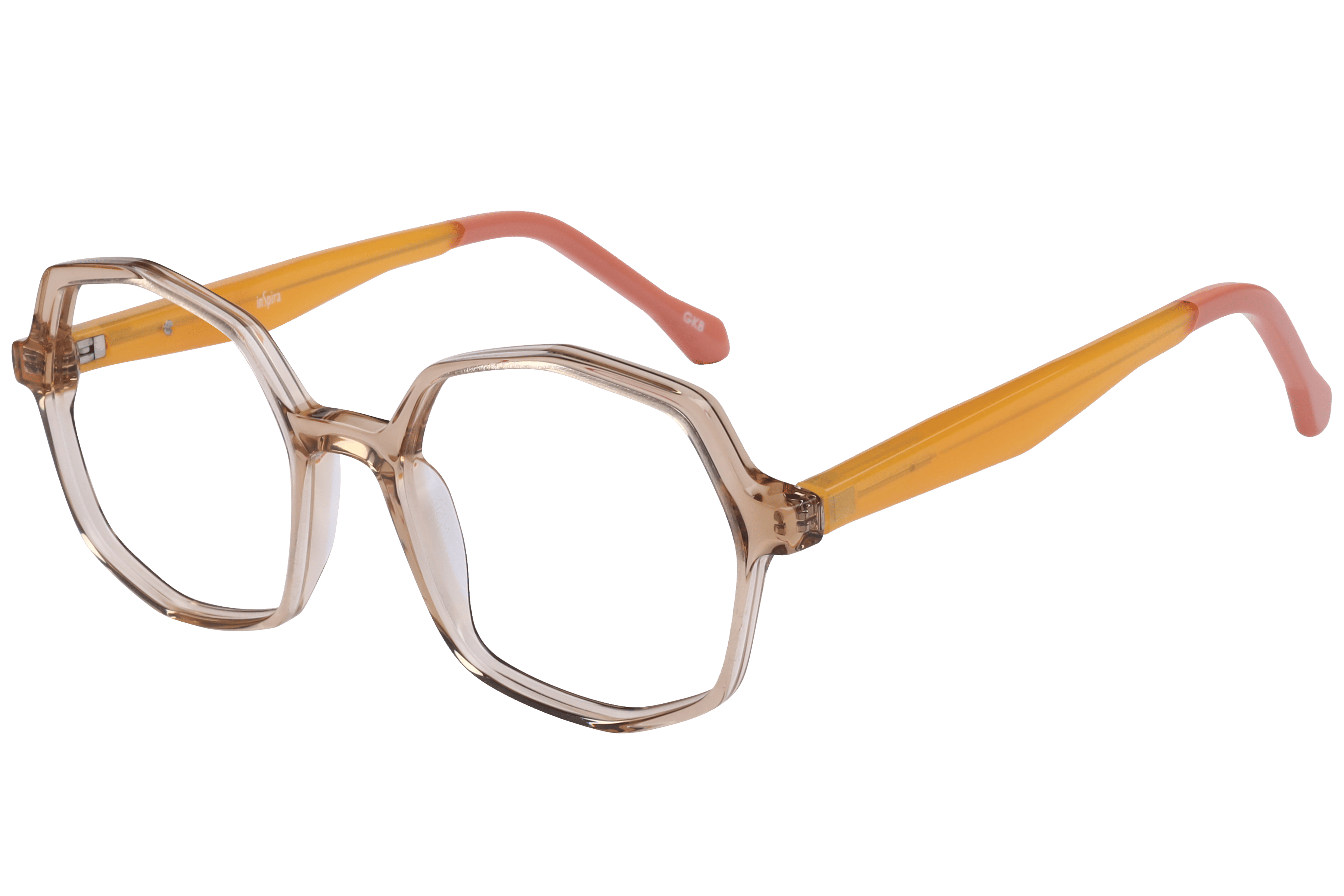 Inspira VA5525 Frame Transparent Brown Female Full Shell — Transparent Brown frame