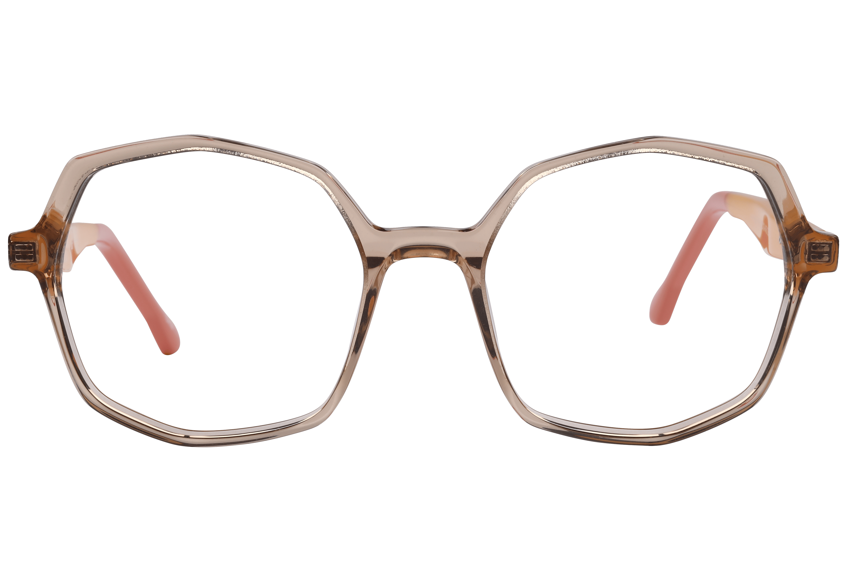 Inspira VA5525 Frame Transparent Brown Female Full Shell Frame — Transparent Brown frame — view 2