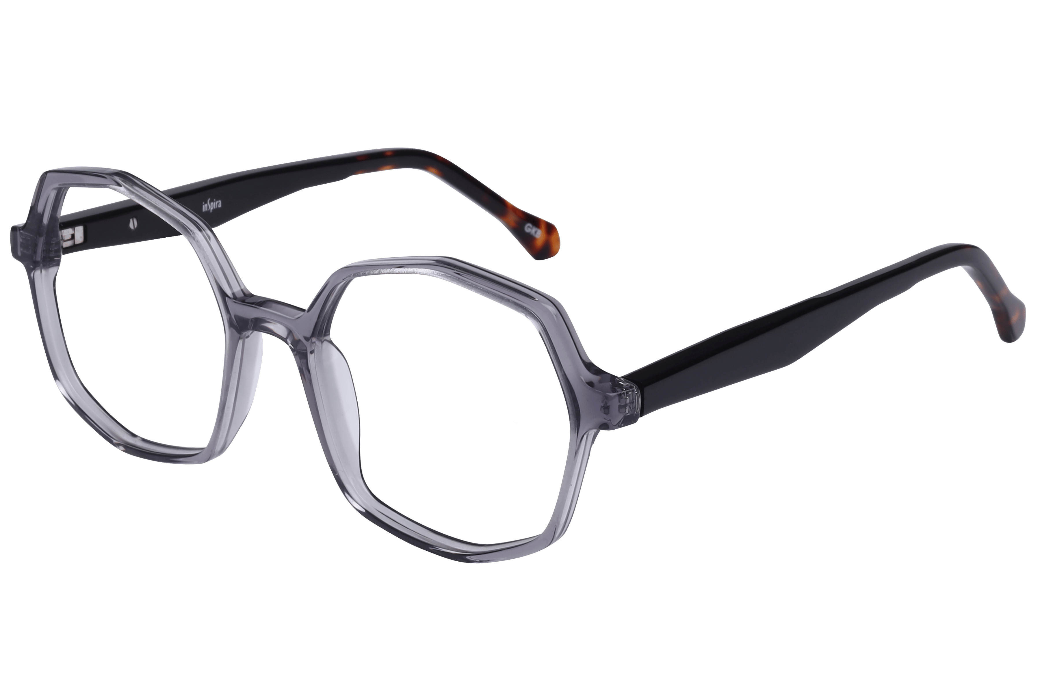 Inspira VA5525 Frame Transparent Grey Female Full Shell — Transparent Grey frame