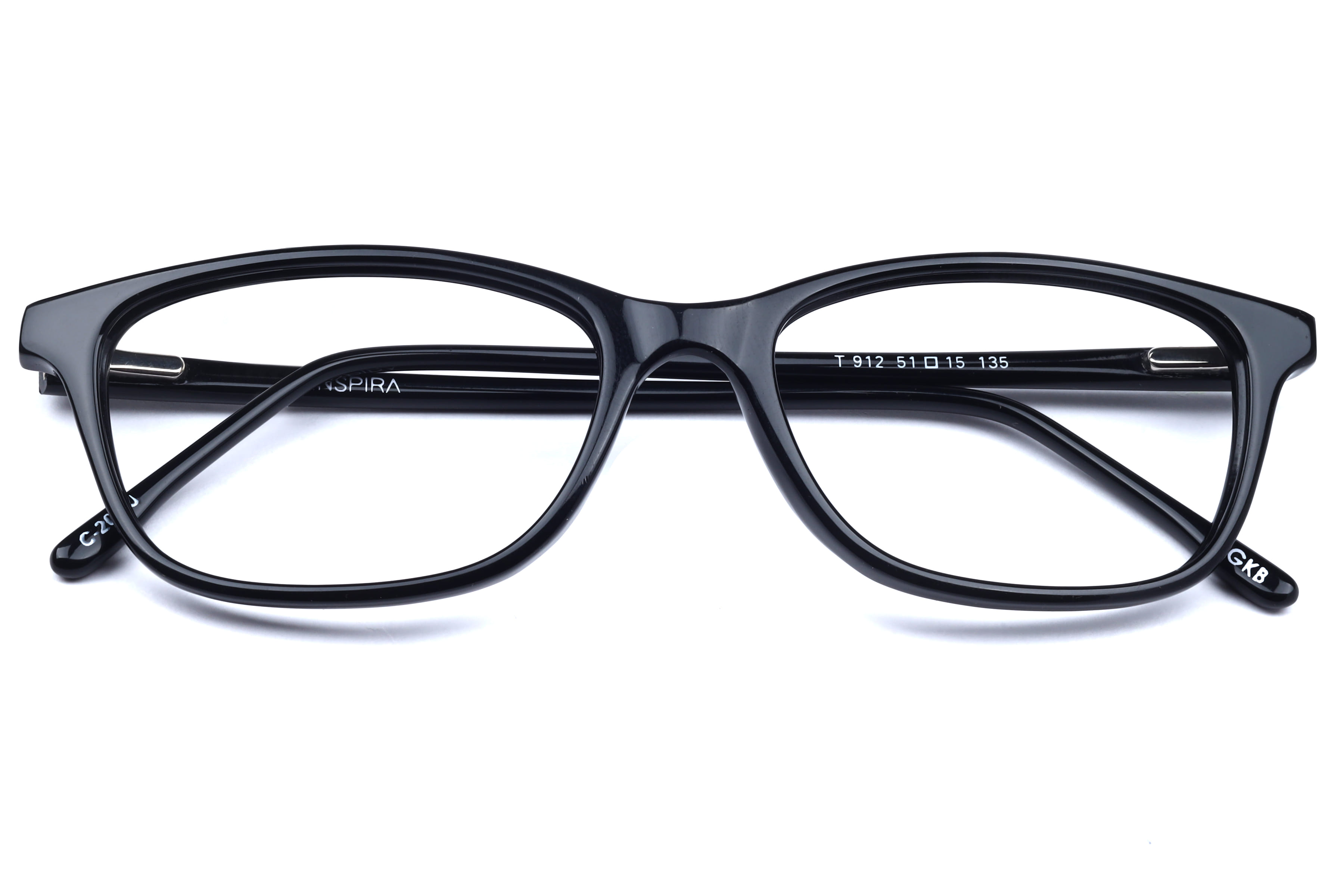 Inspira T 912 Frame Black Female Full Shell Frame — Black frame — view 3