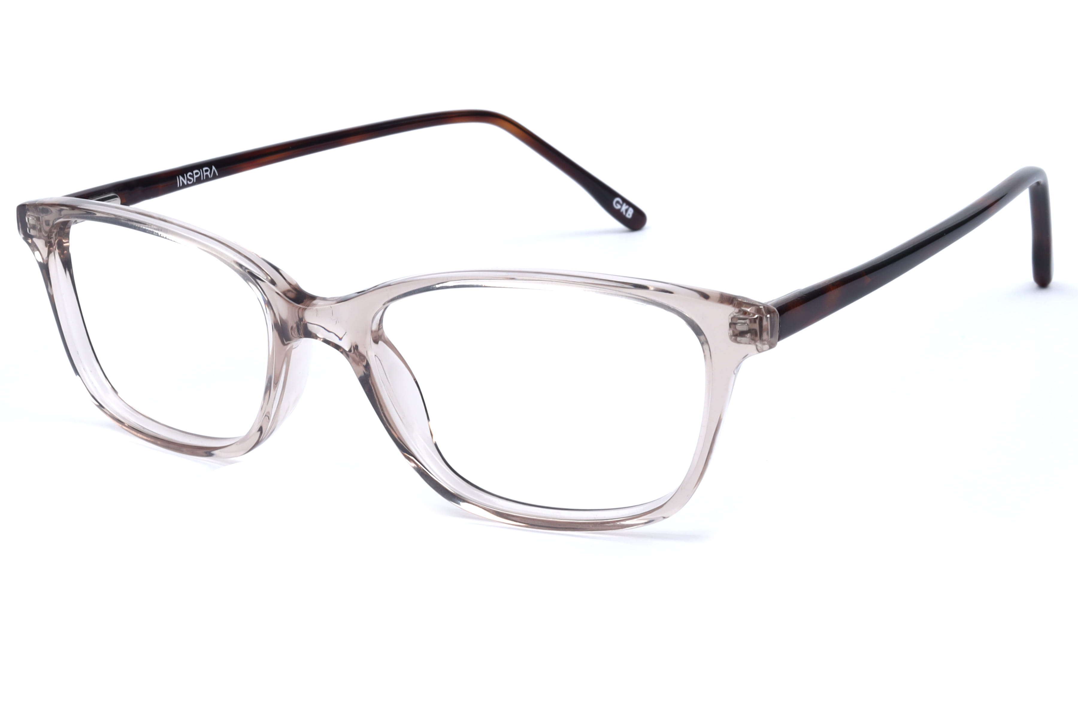 Inspira T 912 Frame Transparent Brown Female Full Shell Frame — Transparent Brown frame — view 1