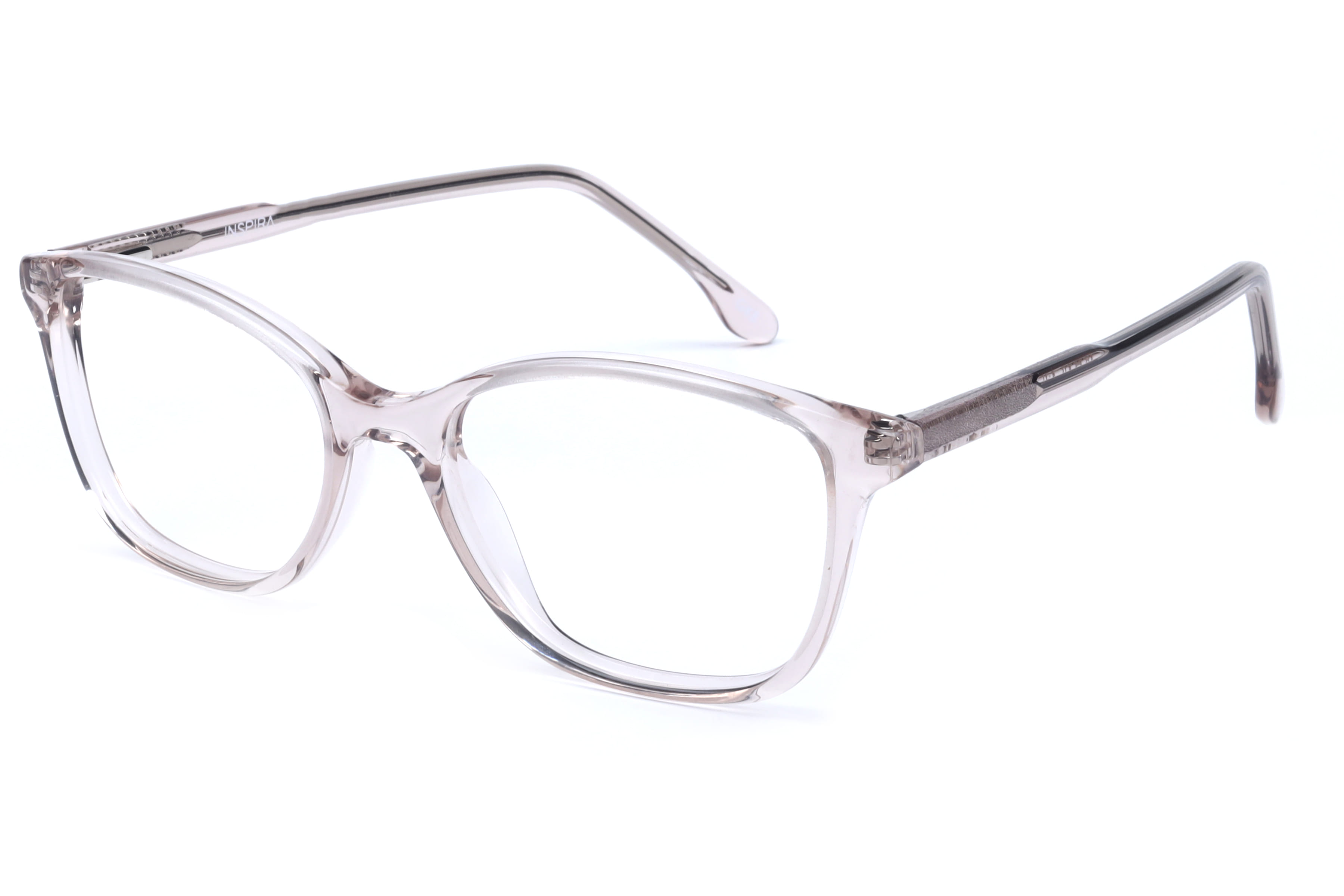 Inspira M.3346 Frame Transparent Brown Female Full Shell Frame — Transparent Brown frame — view 1