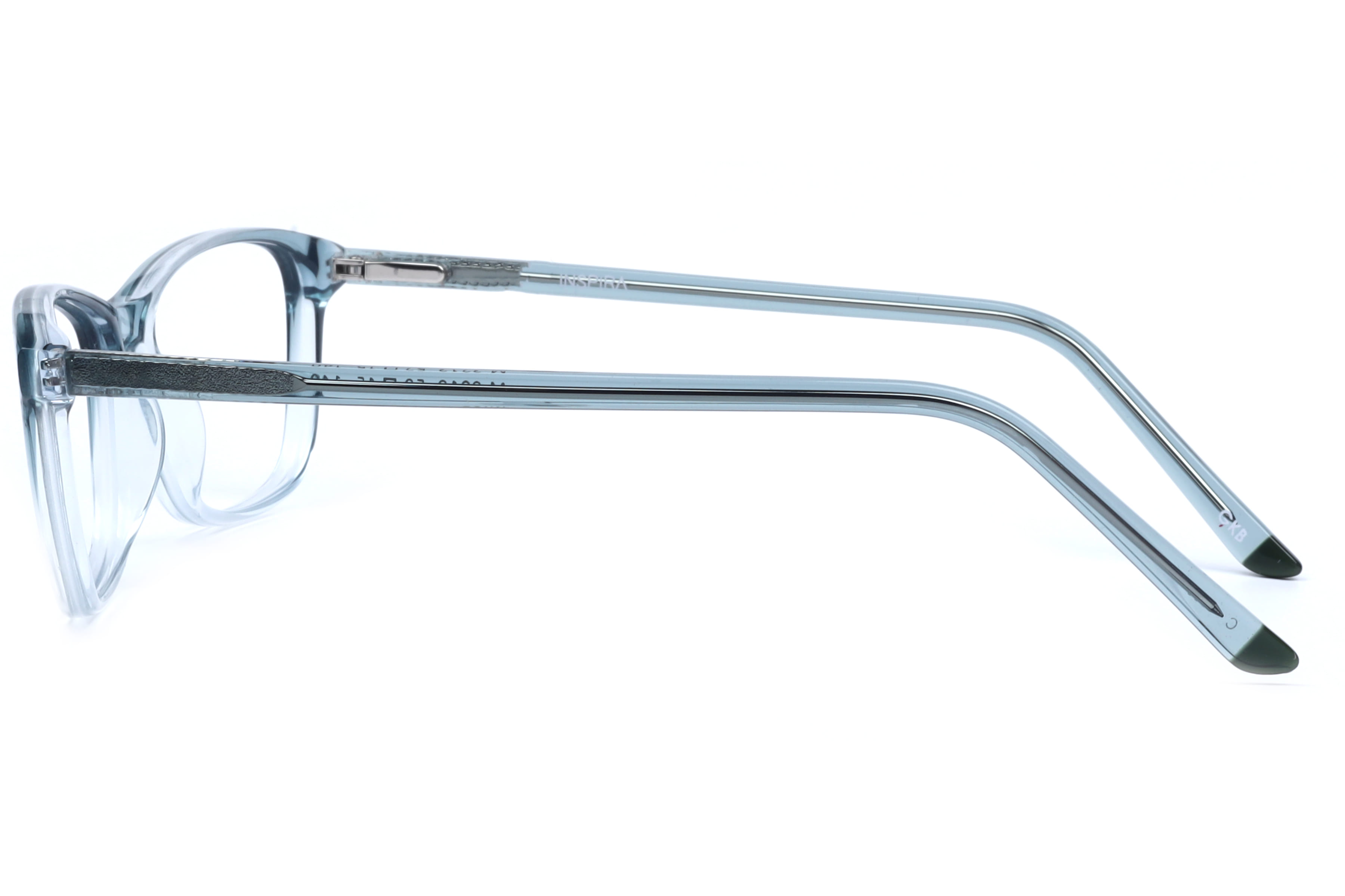 Inspira M-3213 Frame Transparent Blue Female Full Shell Frame — Transparent Blue frame — view 2