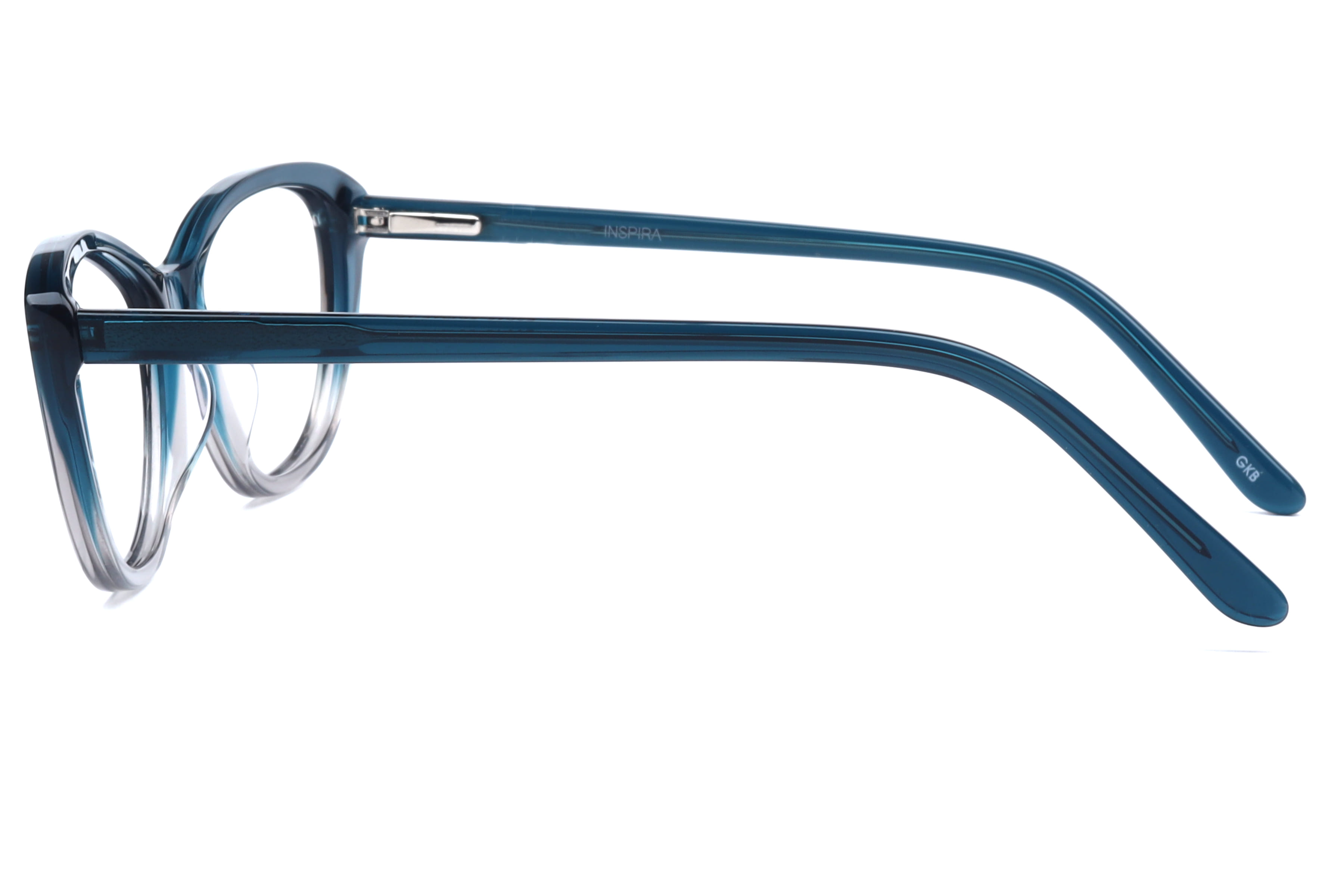 Inspira F3045 Frame Blue Female Full Shell Frame — Blue frame — view 3