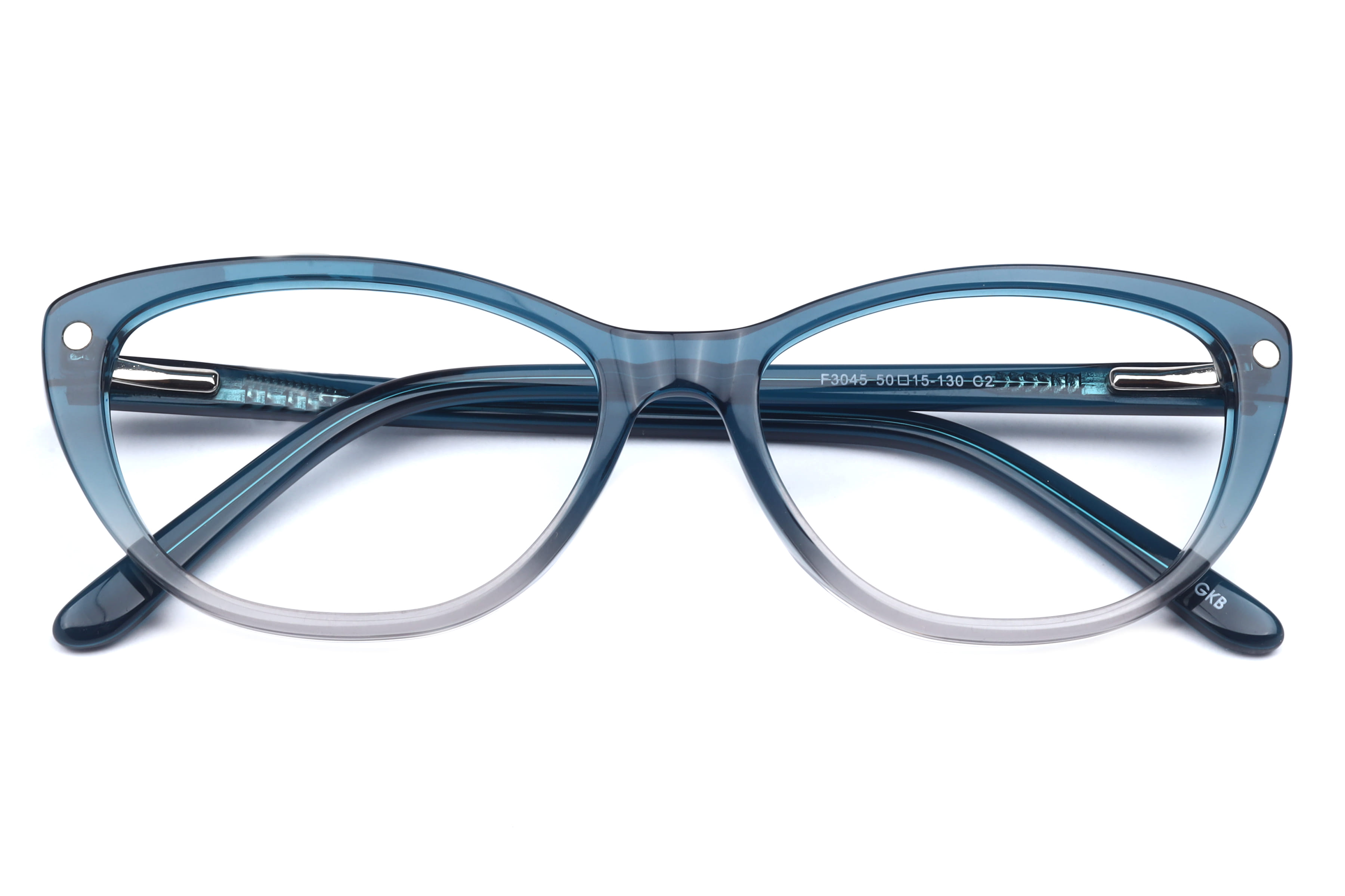 Inspira F3045 Frame Blue Female Full Shell Frame — Blue frame — view 4