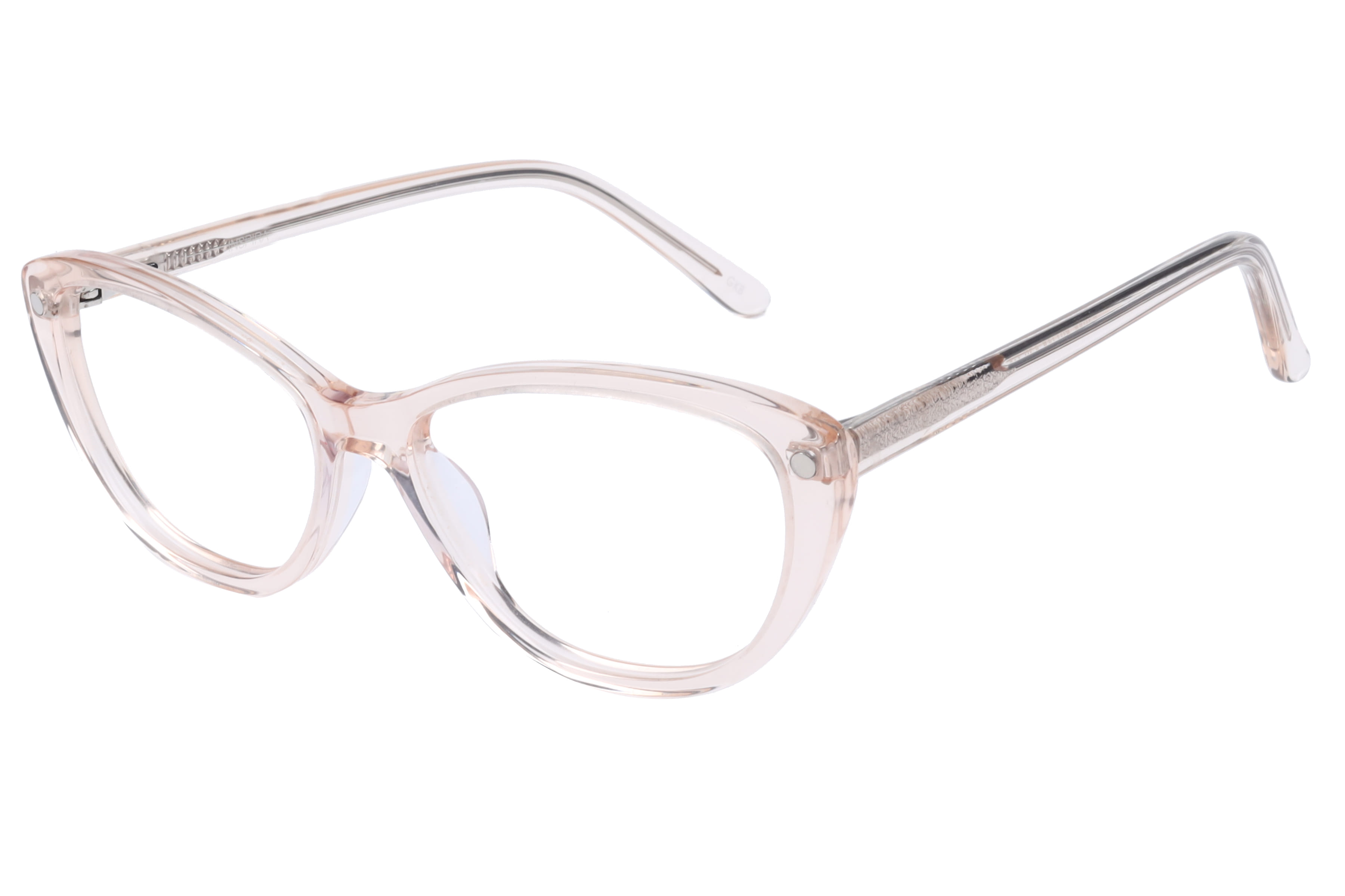Inspira P3045 Frame Transparent Pink Female Full Shell Frame — Transparent Pink frame — view 1