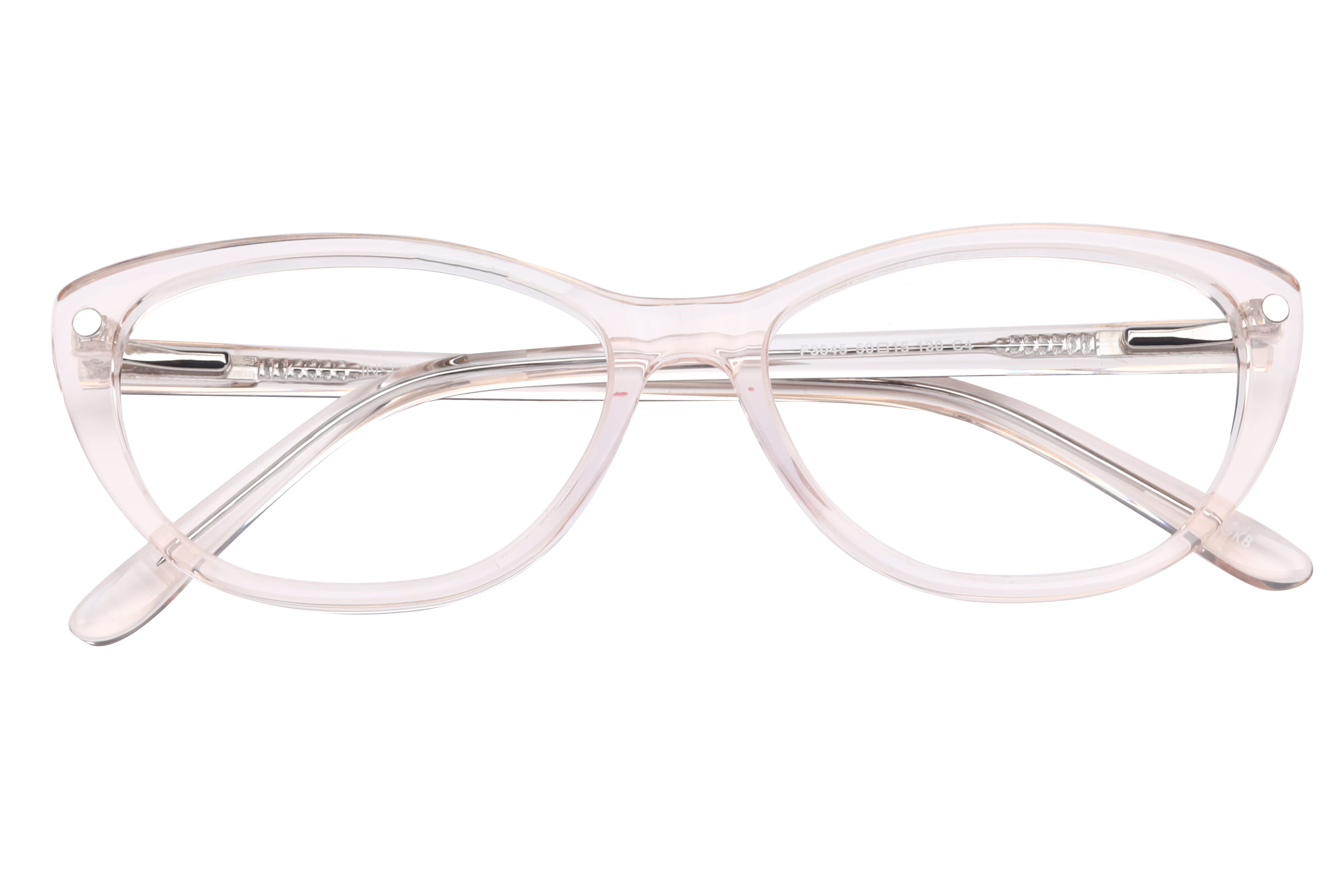 Inspira P3045 Frame Transparent Pink Female Full Shell Frame — Transparent Pink frame — view 3