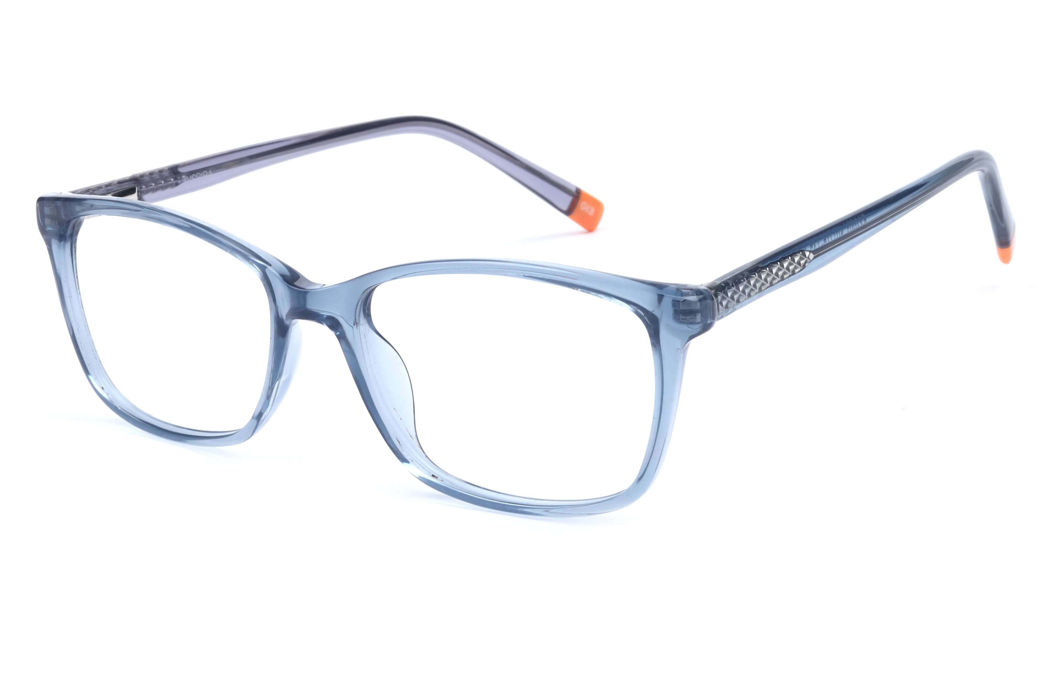 Inspira A77001 Frame Transparent Blue Female Full Shell Frame — Transparent Blue frame — view 1