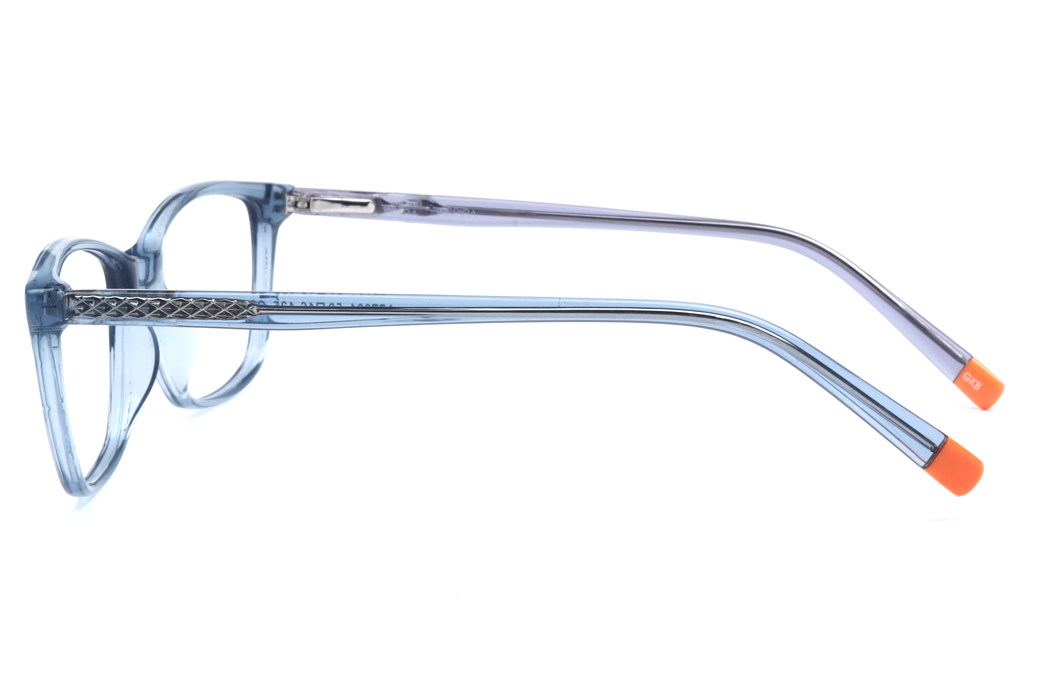 Inspira A77001 Frame Transparent Blue Female Full Shell Frame — Transparent Blue frame — view 3
