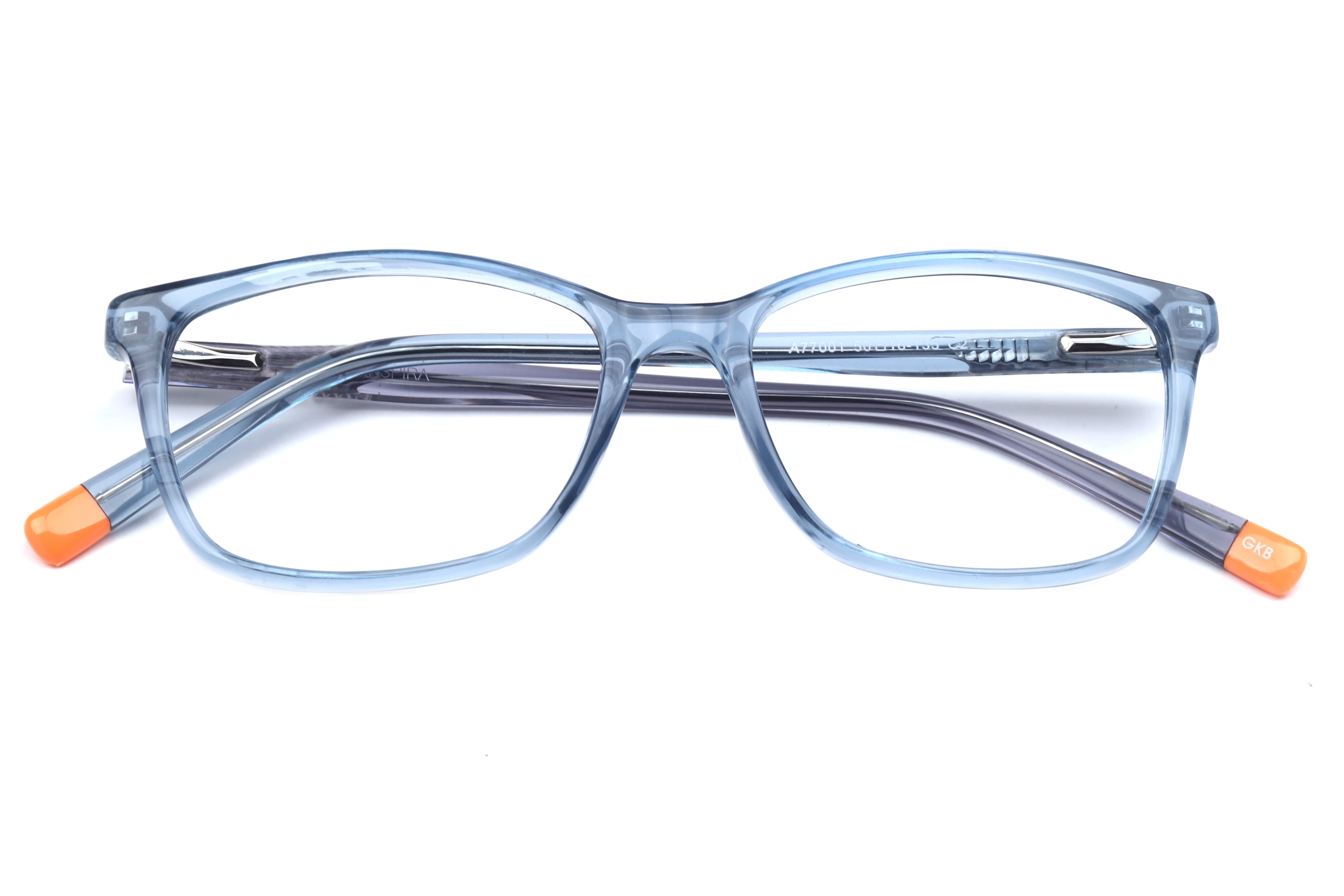 Inspira A77001 Frame Transparent Blue Female Full Shell Frame — Transparent Blue frame — view 4