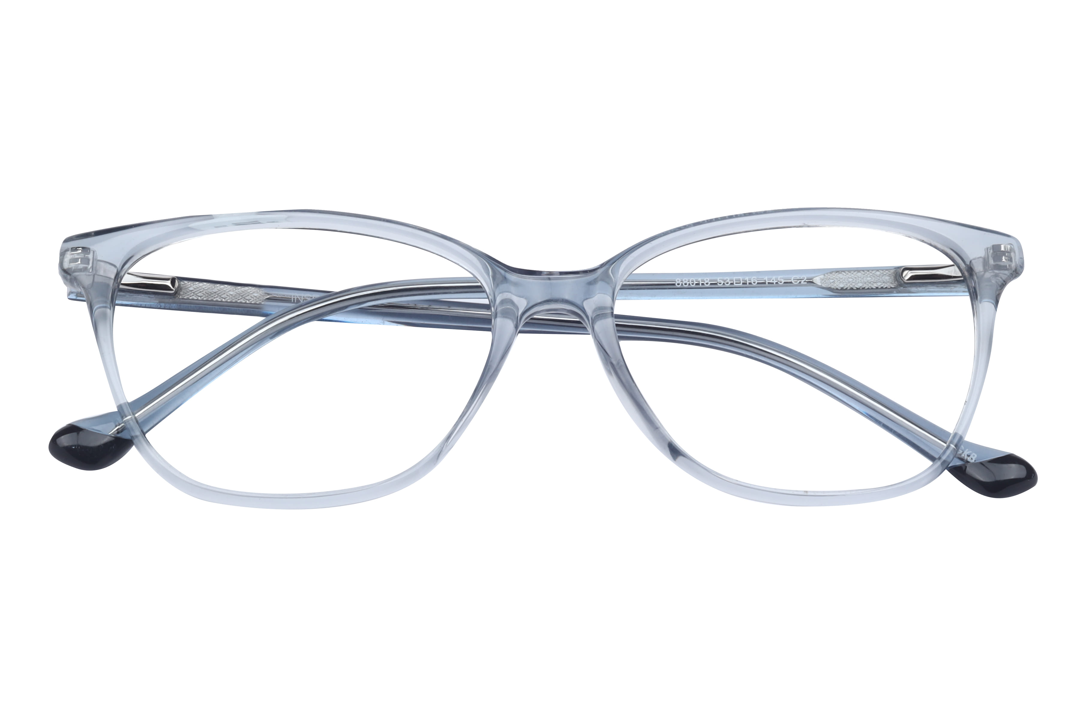 Inspira 88018 Frame Transparent Grey Female Full Shell Frame — Transparent Grey frame — view 3