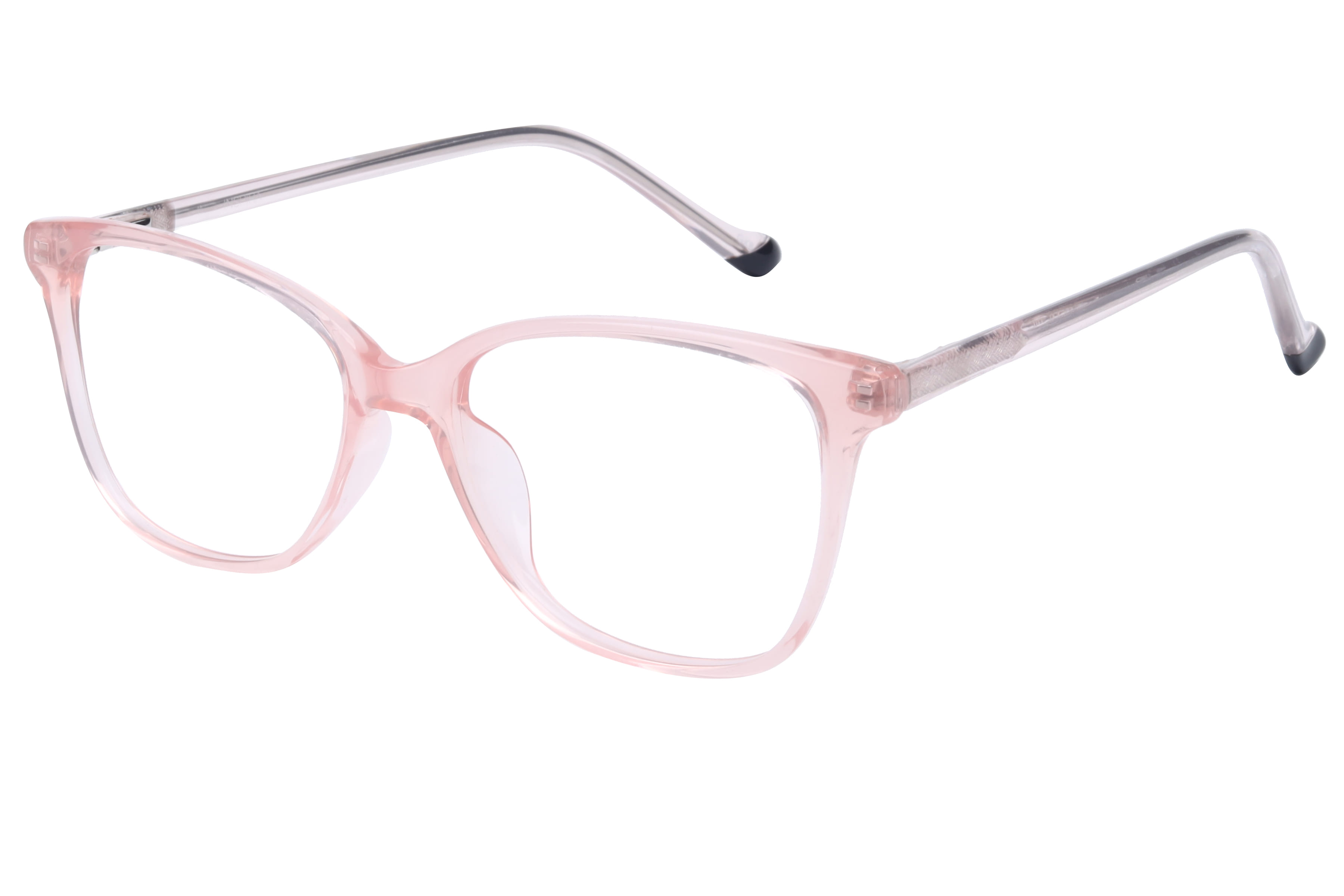 Inspira 88018 Frame Transparent Pink Female Full Shell Frame — Transparent Pink frame — view 1