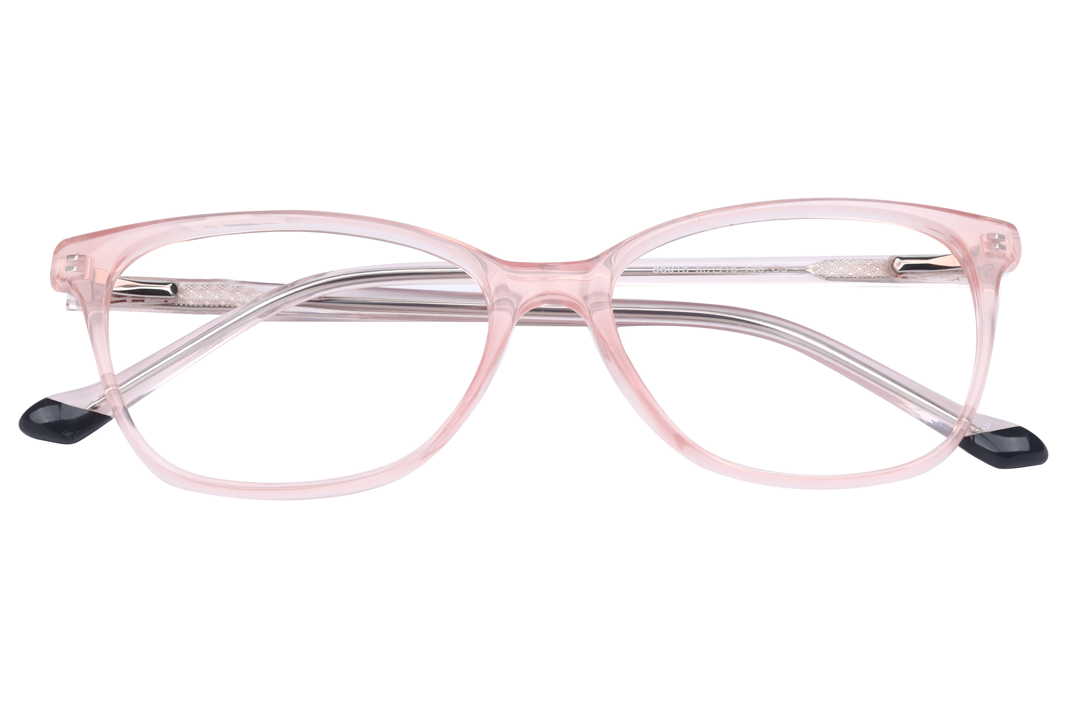 Inspira 88018 Frame Transparent Pink Female Full Shell Frame — Transparent Pink frame — view 4