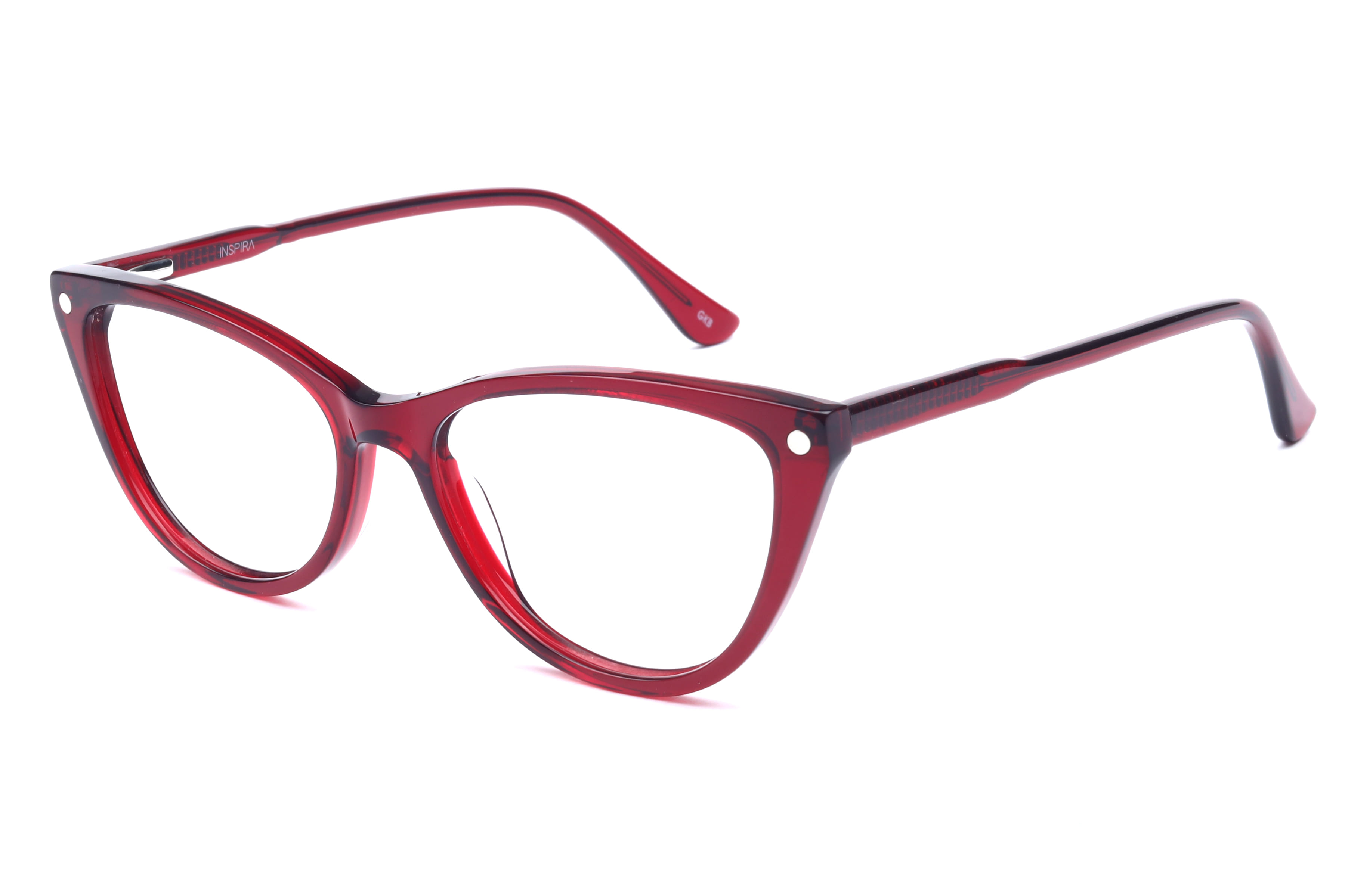 Inspira F3046 Frame Maroon Female Full Shell — Maroon frame