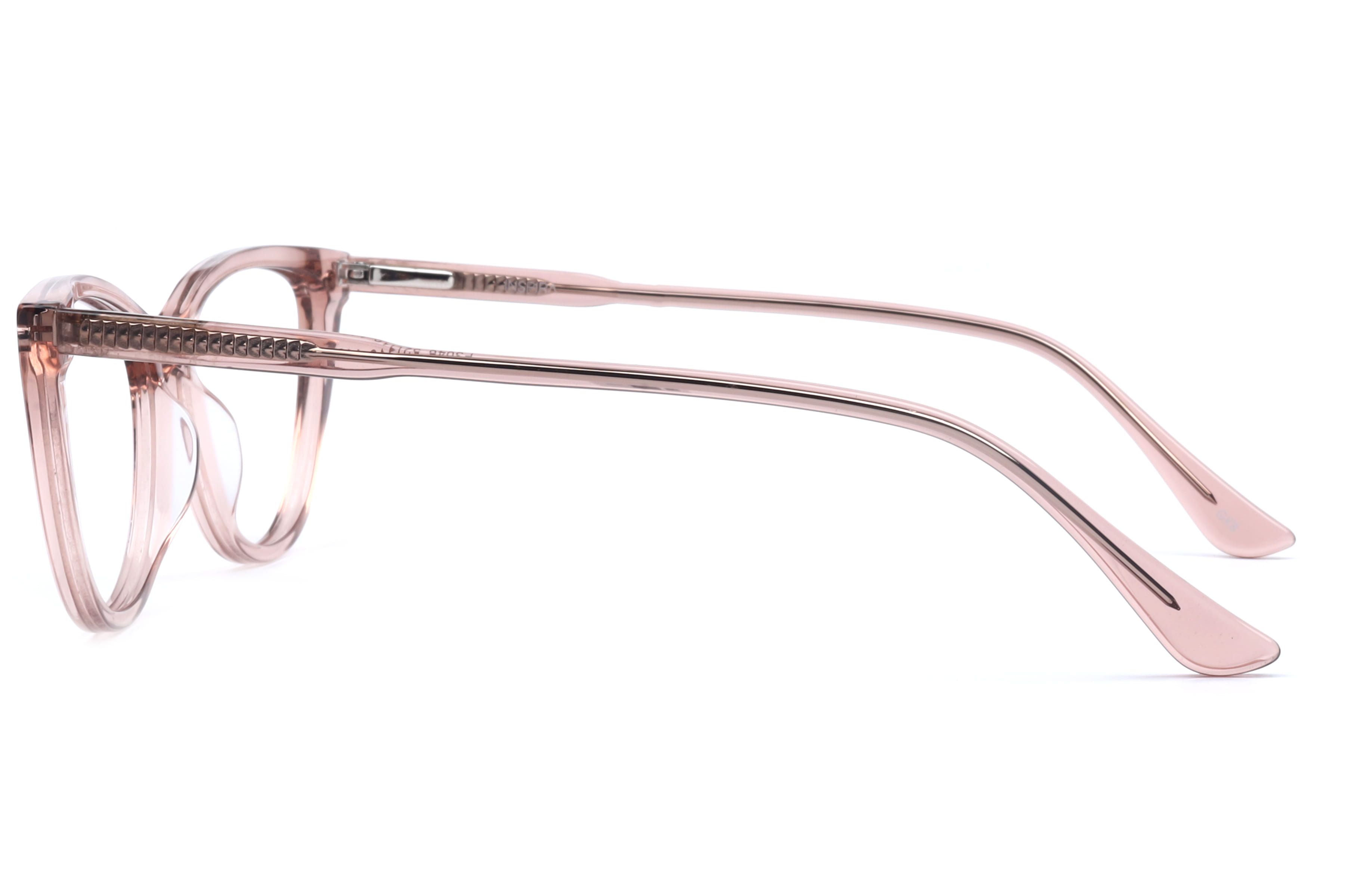 Inspira F3046 Frame Transparent Pink Female Full Shell Frame — Transparent Pink frame — view 3
