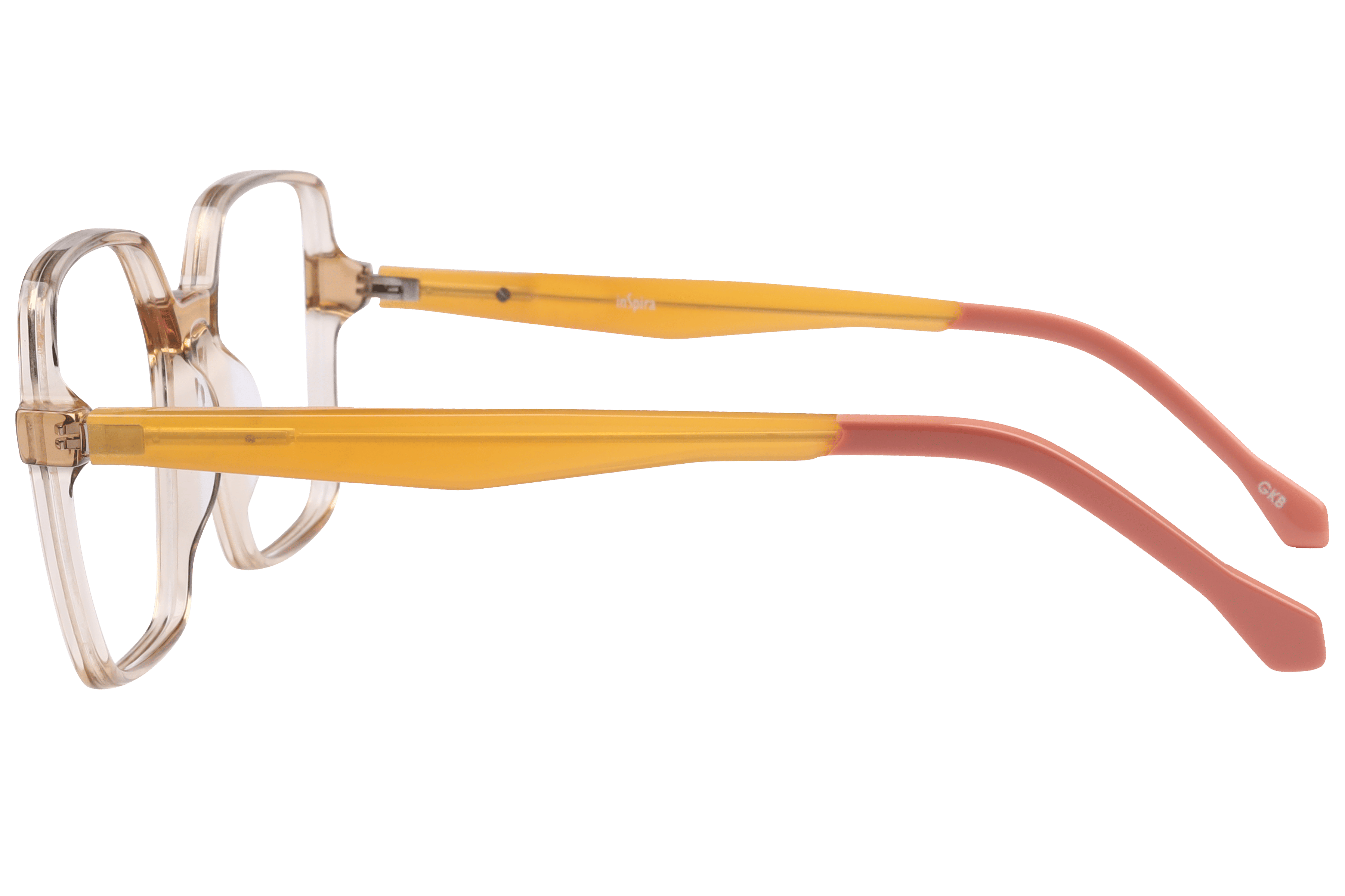 Inspira VA5524 Frame Transparent Brown Female Full Shell Frame — Transparent Brown frame — view 3