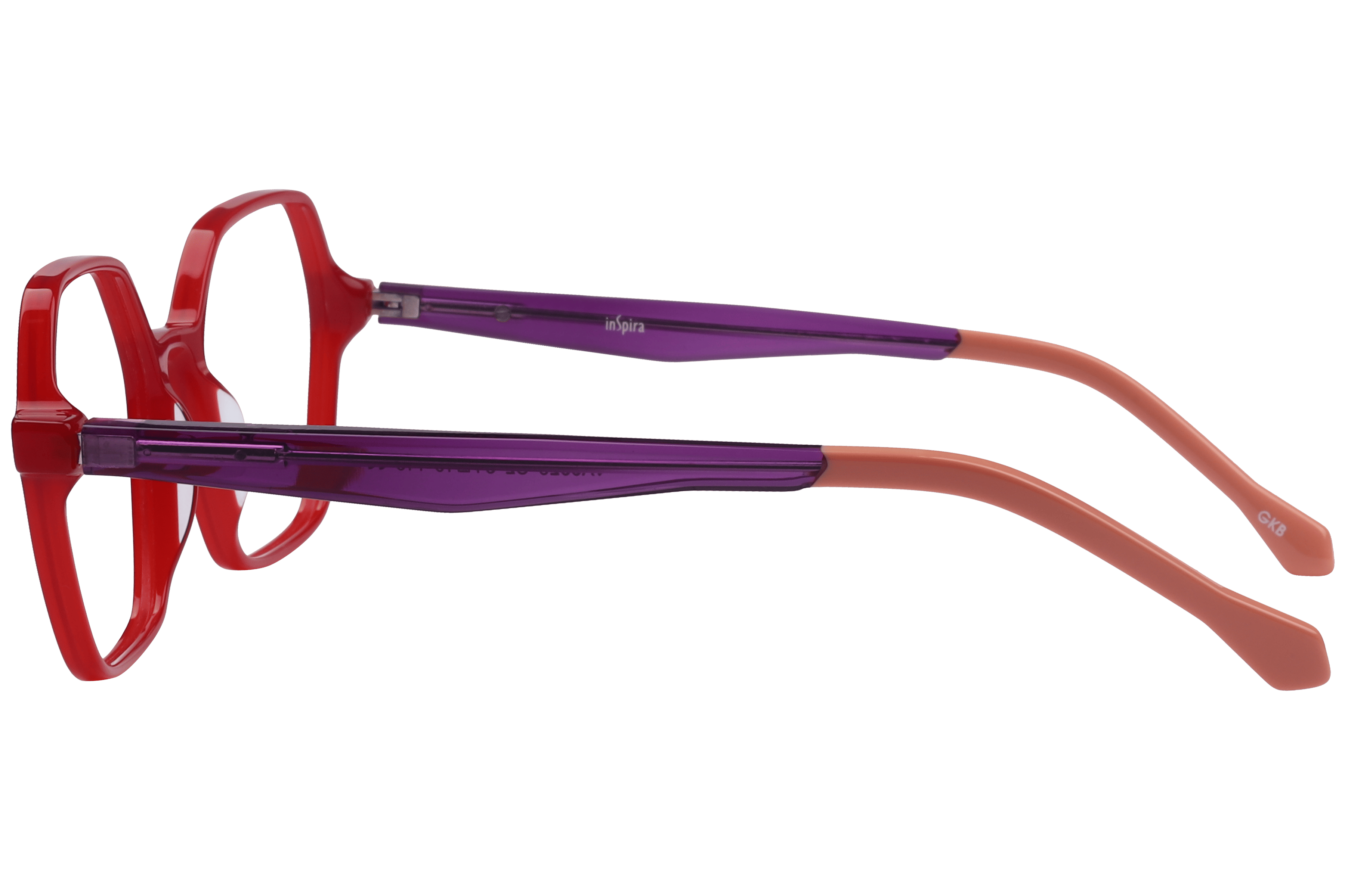 Inspira VA5523 Frame Red Female Full Shell Frame — Red frame — view 3