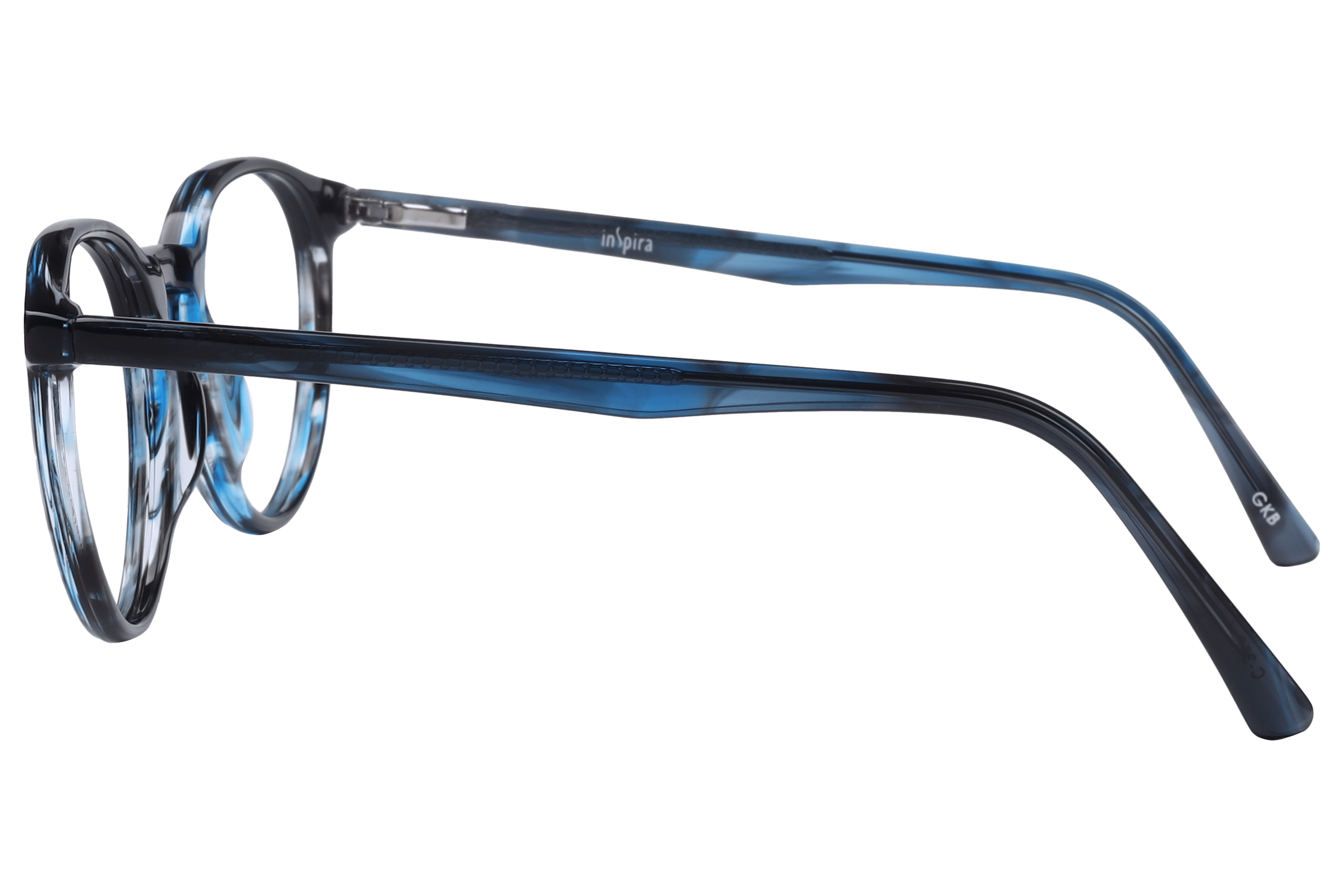 Inspira M.8051 Frame Blue Havana Female Full Shell Frame — Blue Havana frame — view 3