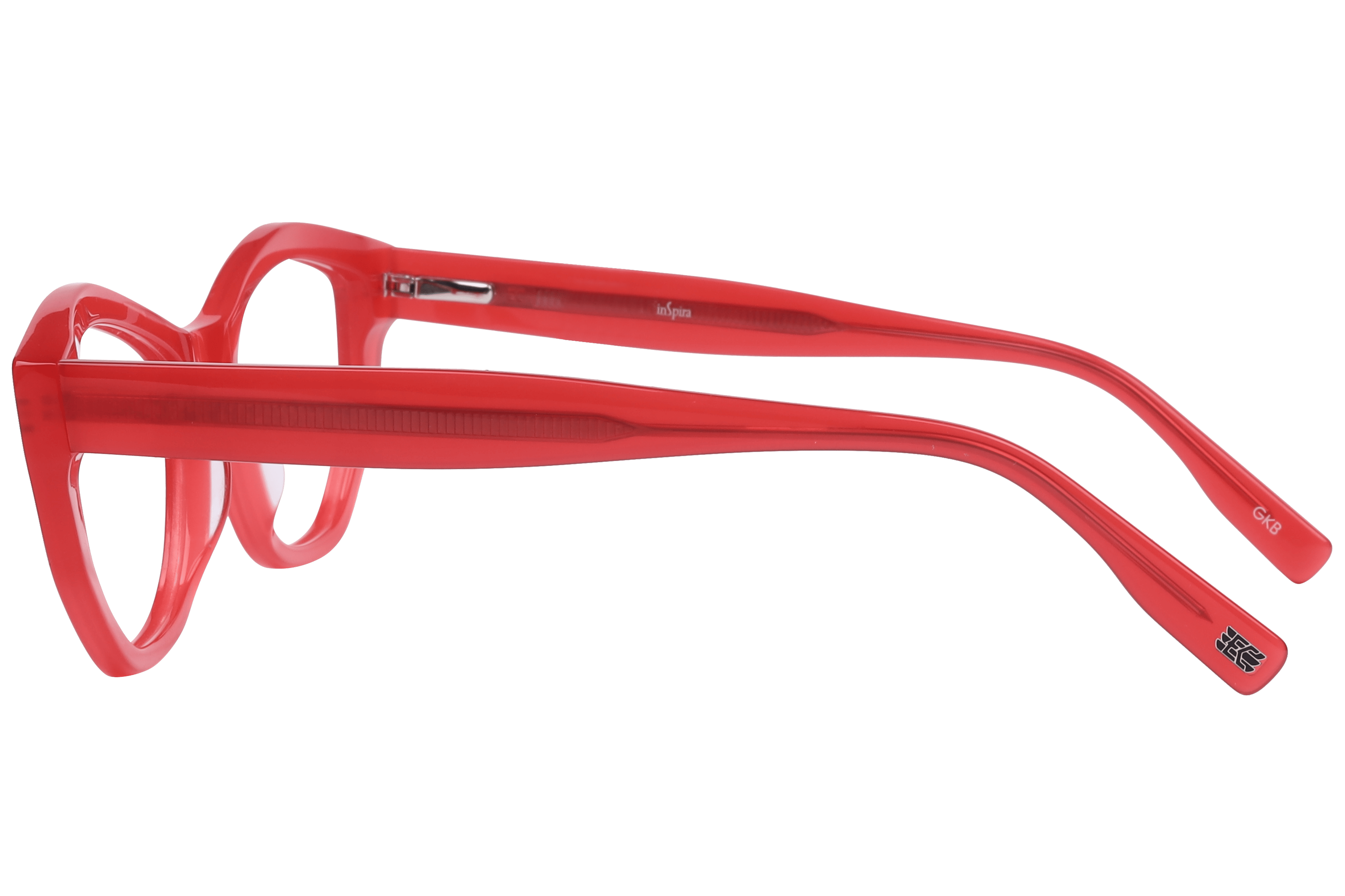 Inspira EC-3-428 Frame Red Female Full Shell Frame — Red frame — view 3