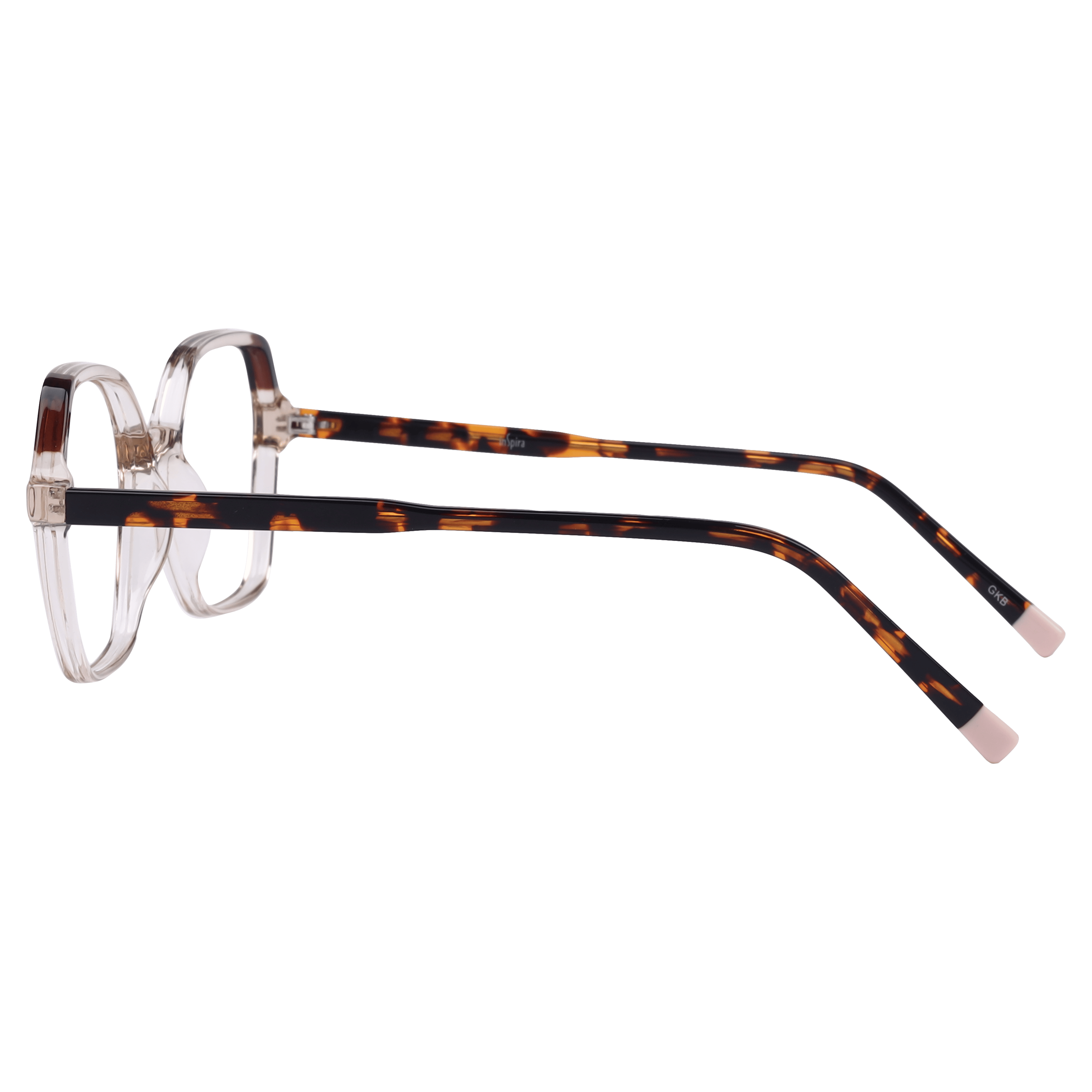 Inspira 8336 Frame Transparent Brown Female Full Shell Frame — Transparent Brown frame — view 3