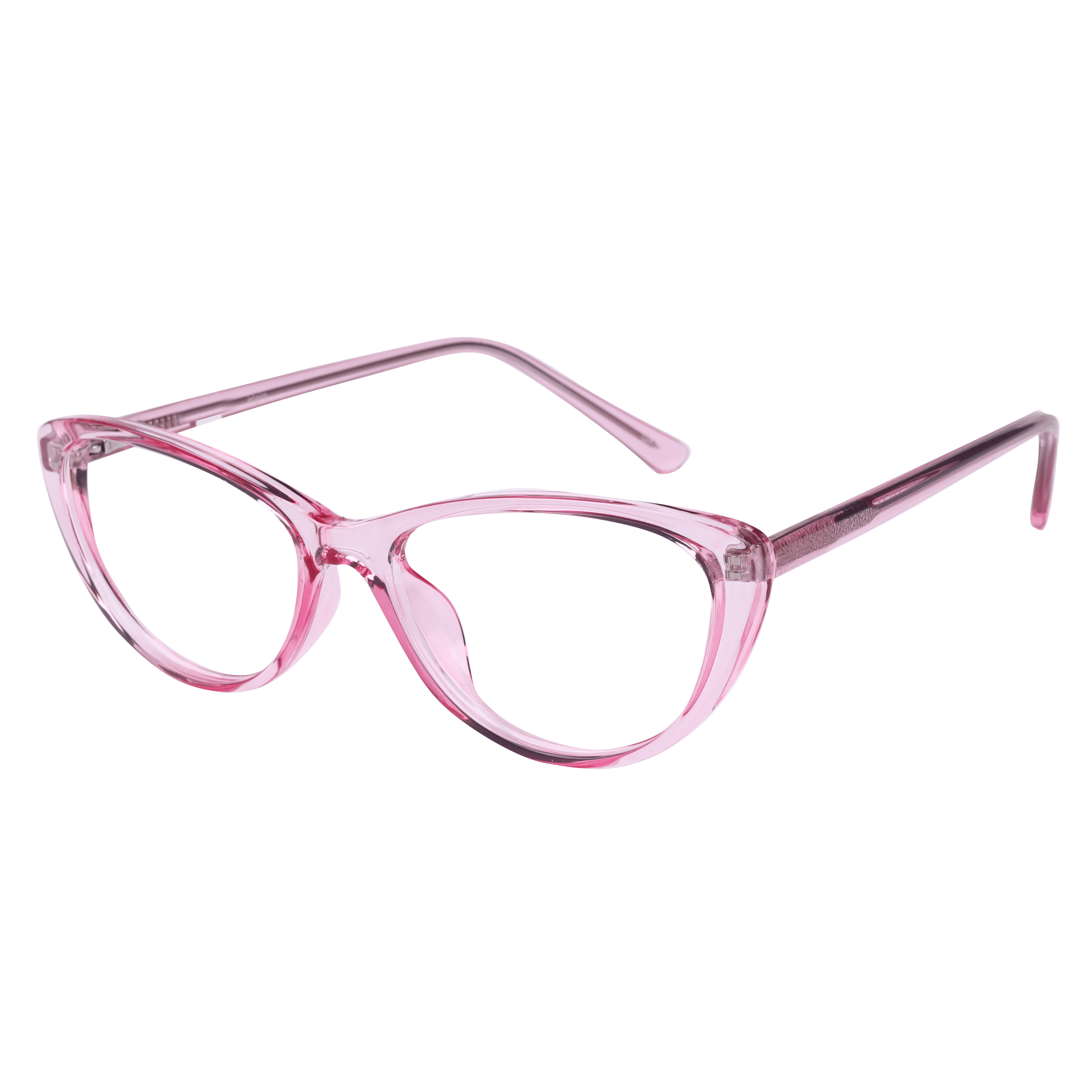 Inspira 8337 Frame Transparent Pink Female Full Shell — Transparent Pink frame
