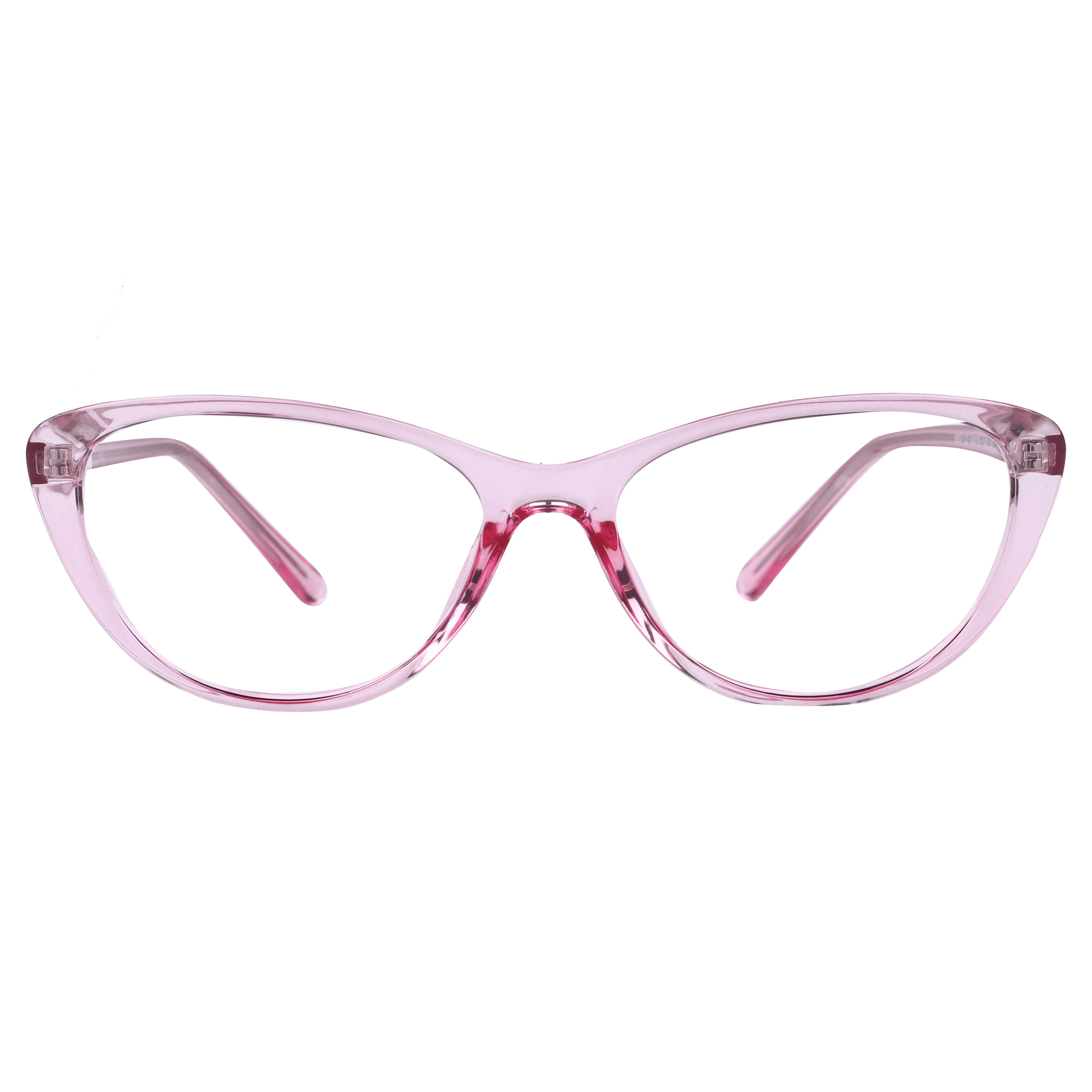 Inspira 8337 Frame Transparent Pink Female Full Shell Frame — Transparent Pink frame — view 2
