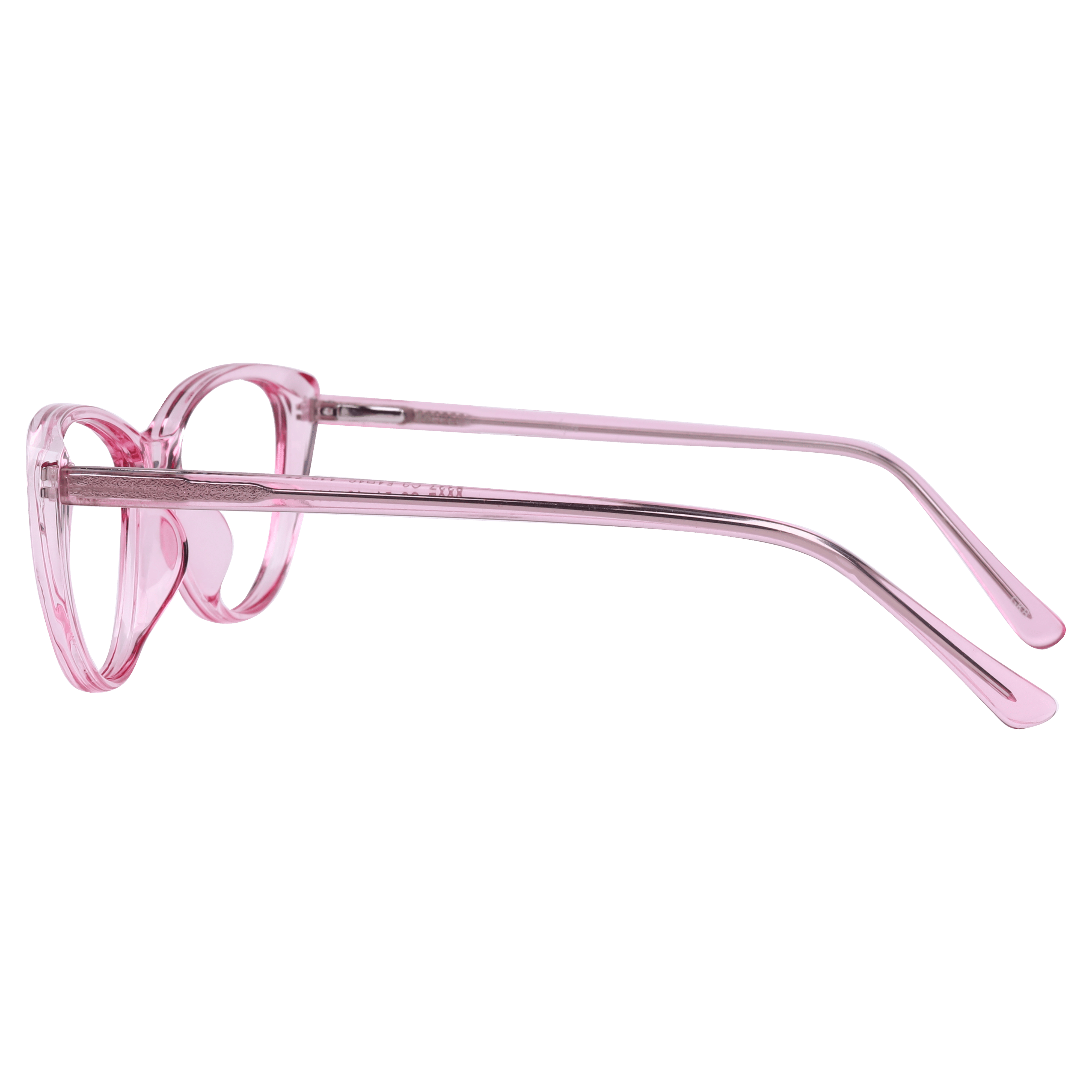 Inspira 8337 Frame Transparent Pink Female Full Shell Frame — Transparent Pink frame — view 3