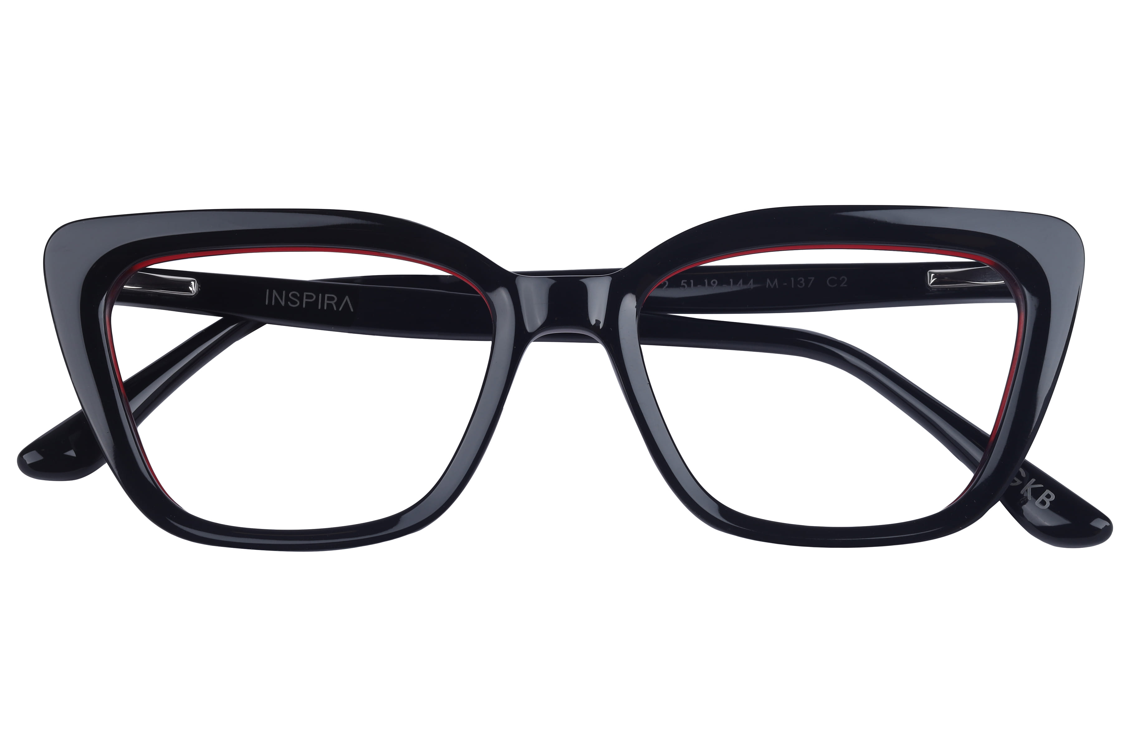 Inspira 13072 M-137 Frame Black Female Full Shell Frame — view 4