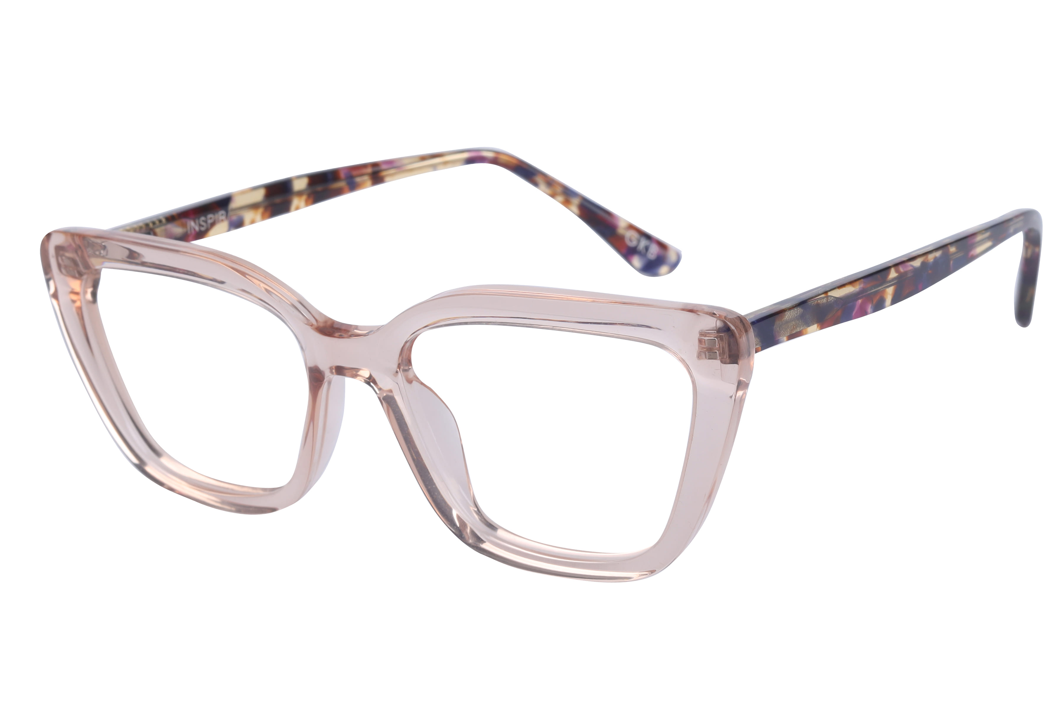 Inspira 13072 M-137 Frame Transparent Brown Female Full Shel Frame — view 1