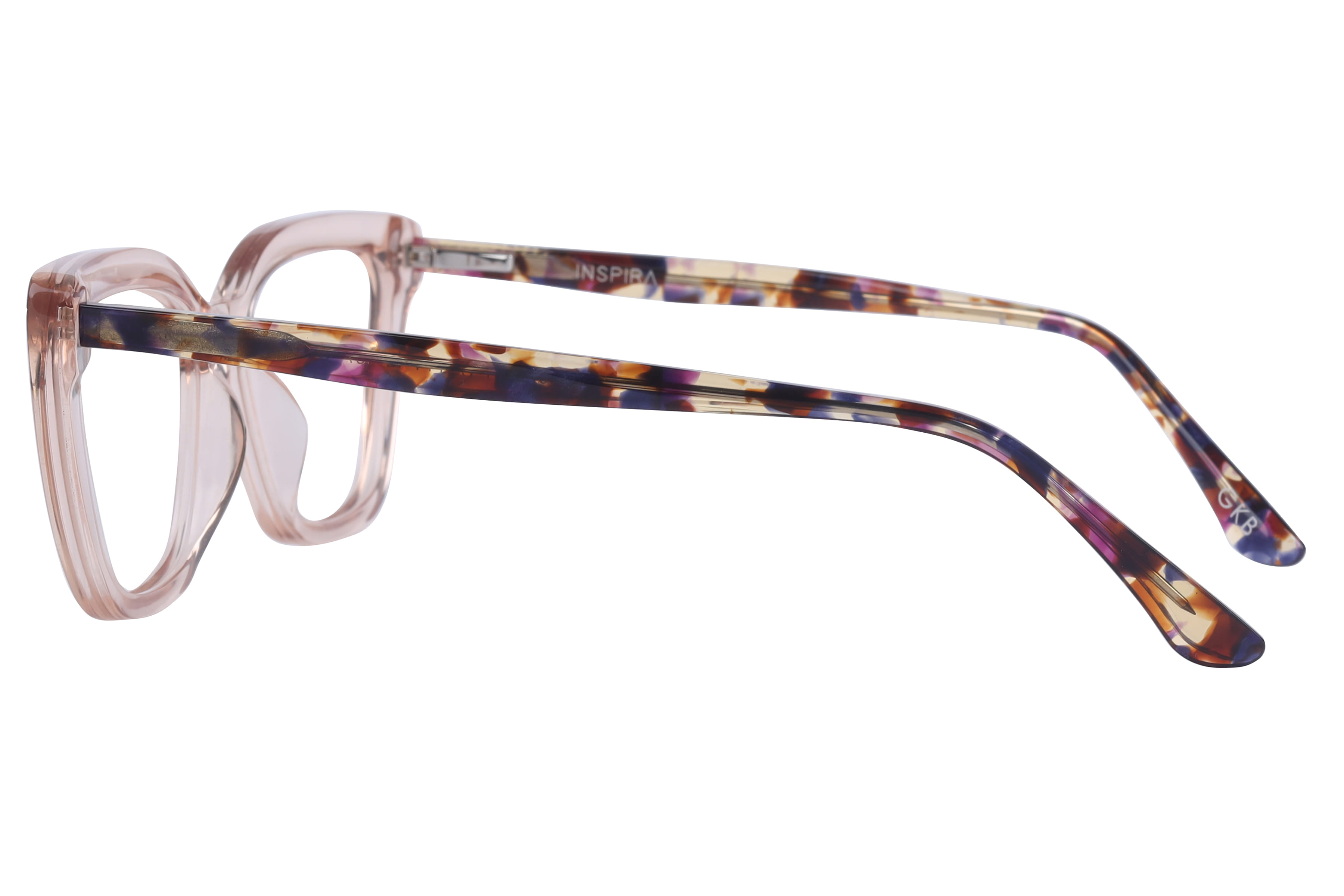 Inspira 13072 M-137 Frame Transparent Brown Female Full Shel Frame — view 3
