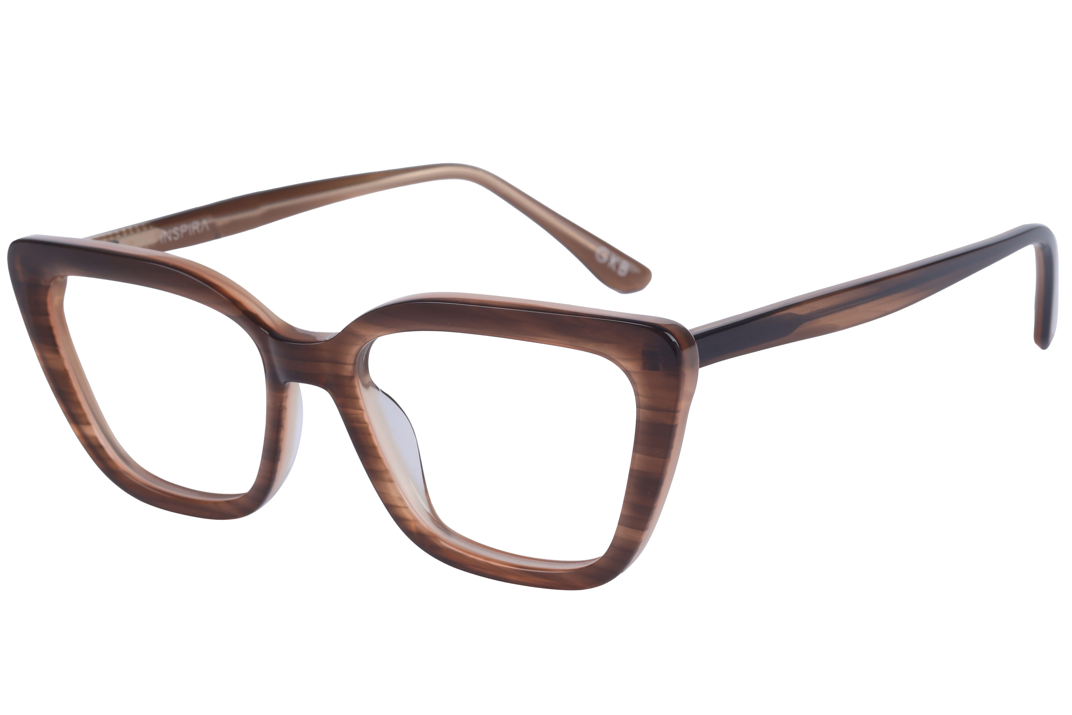 Inspira 13072 M-137 Frame Brown Female Full Shell Frame — Brown frame — view 1