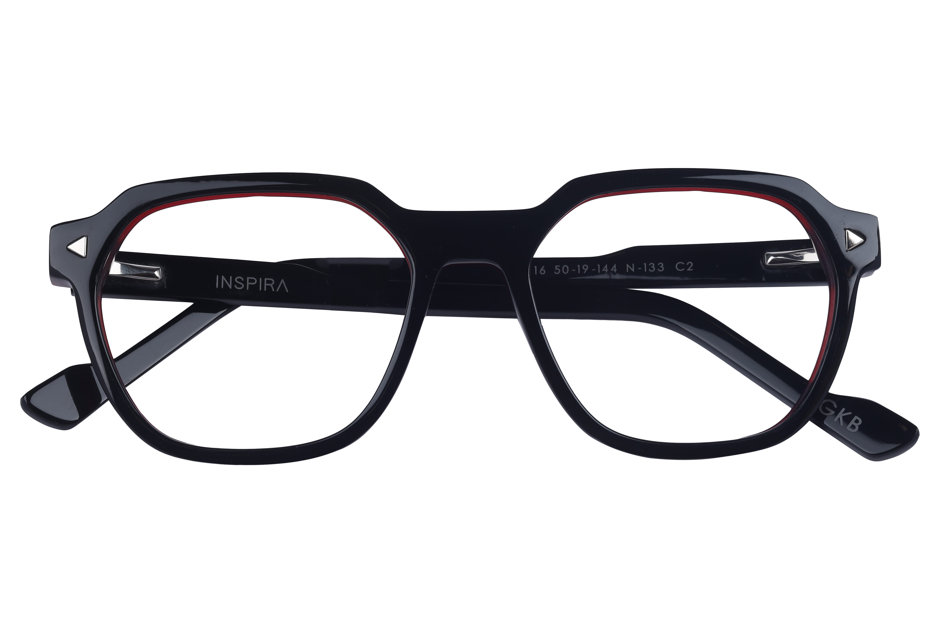 Inspira 13116 N-133 Frame Black Female Full Shell Frame — Black frame — view 4