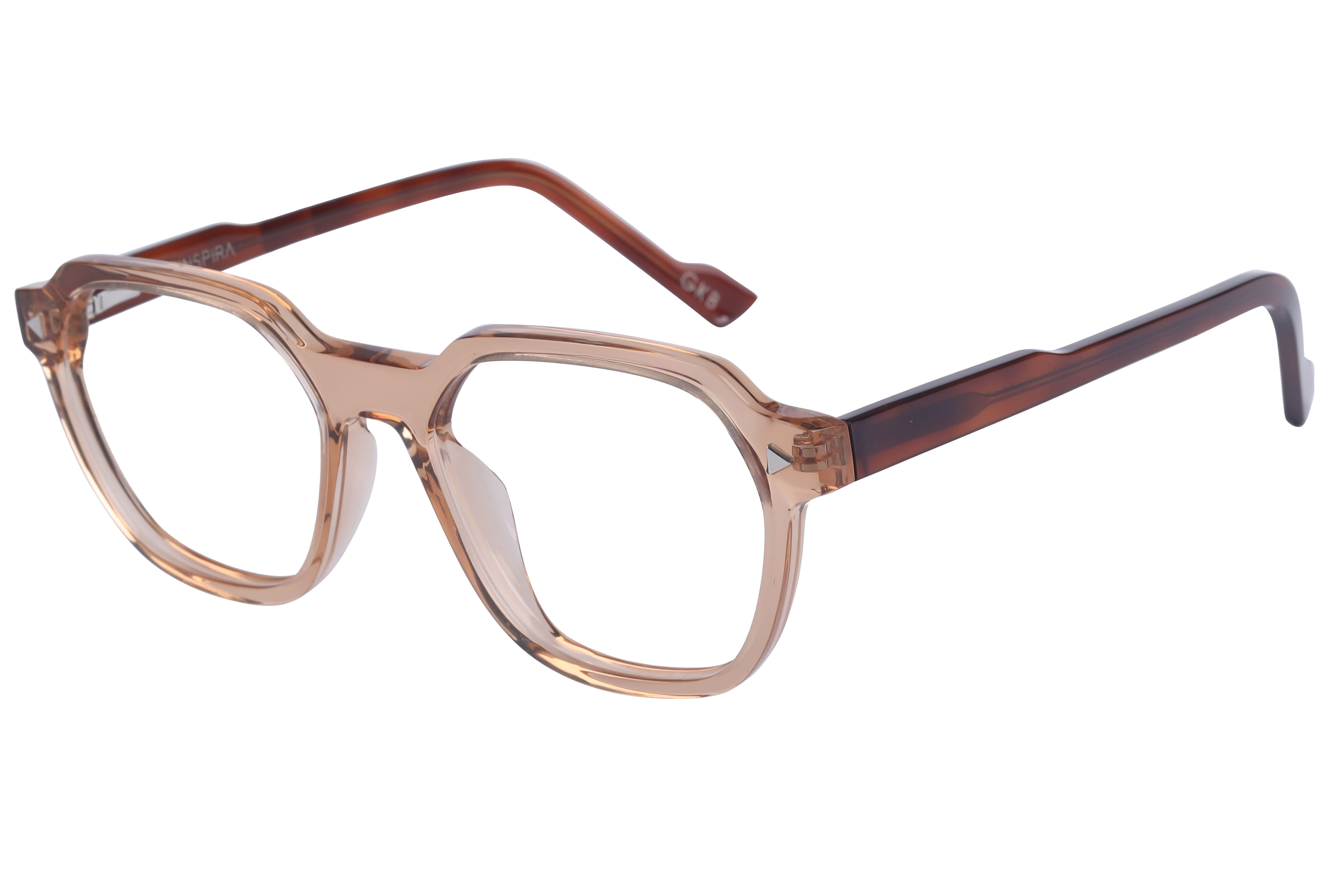 Inspira 13116 N-133 Frame Transparent Brown Female Full Shel Frame — Transparent Brown frame — view 1