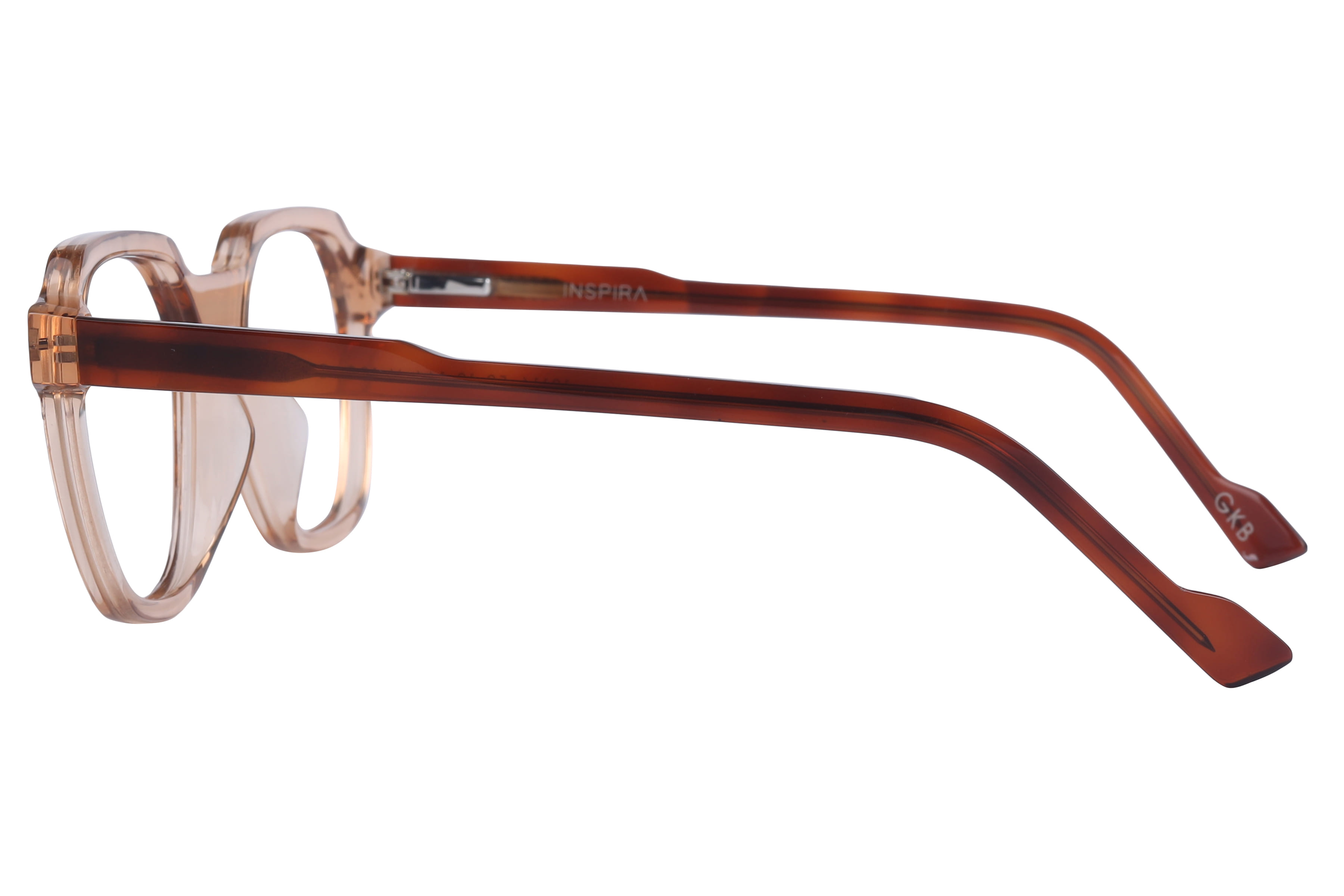 Inspira 13116 N-133 Frame Transparent Brown Female Full Shel Frame — Transparent Brown frame — view 3