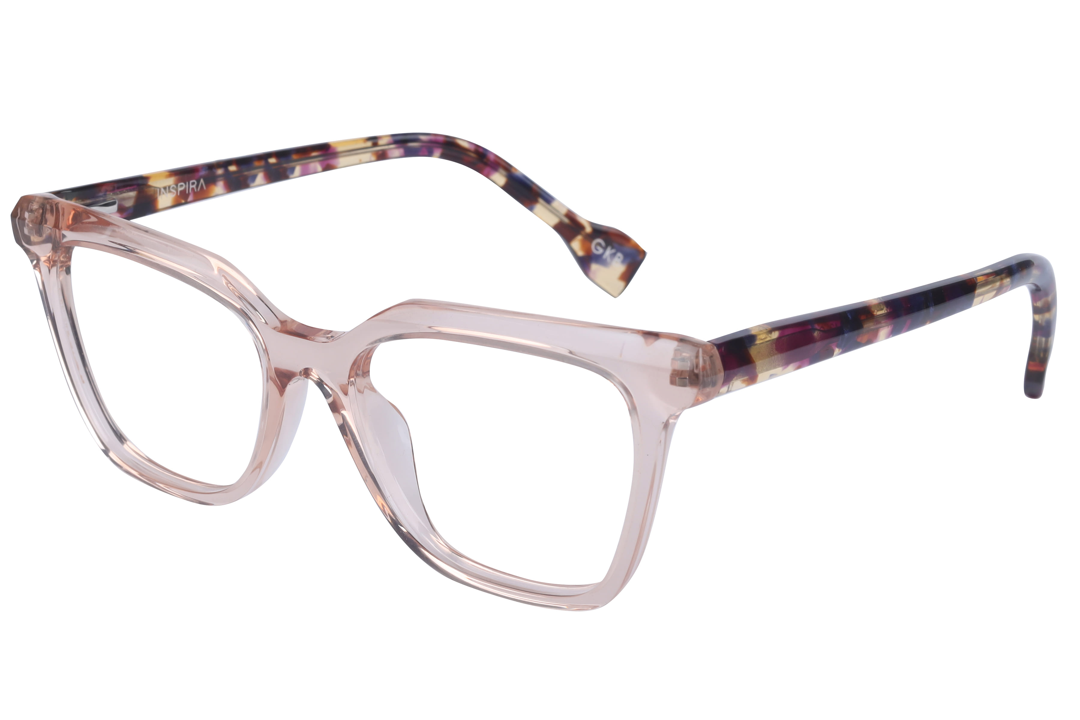 Inspira 13121 XW-142 Frame Transparent Brown Female Full She Frame — Transparent Brown frame — view 1