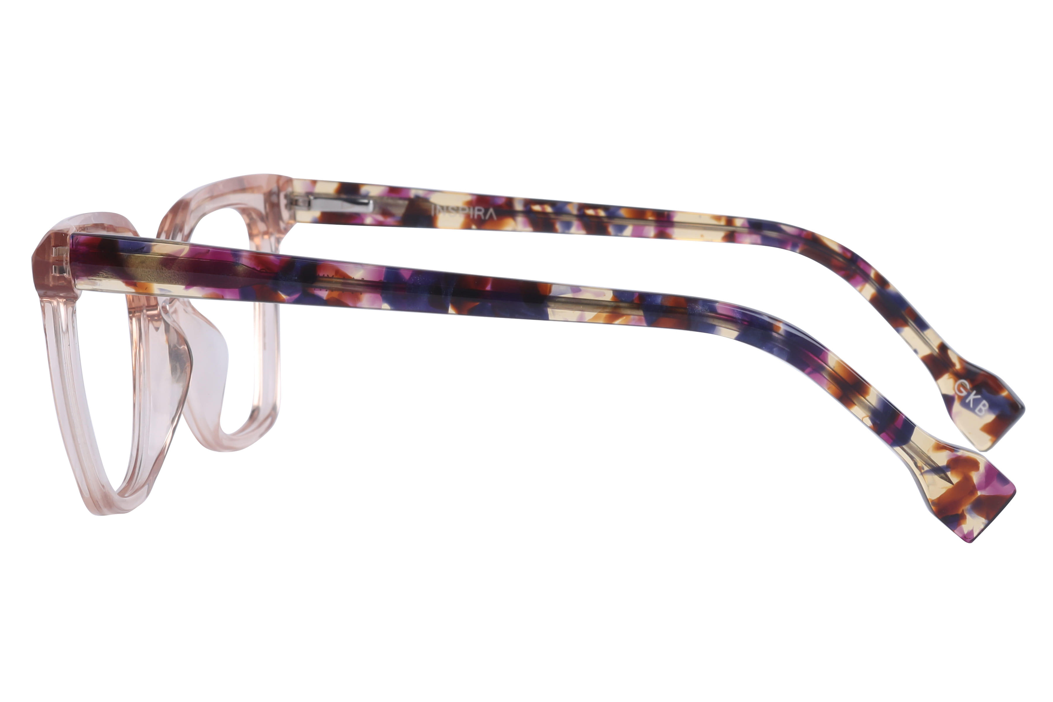 Inspira 13121 XW-142 Frame Transparent Brown Female Full She Frame — Transparent Brown frame — view 2