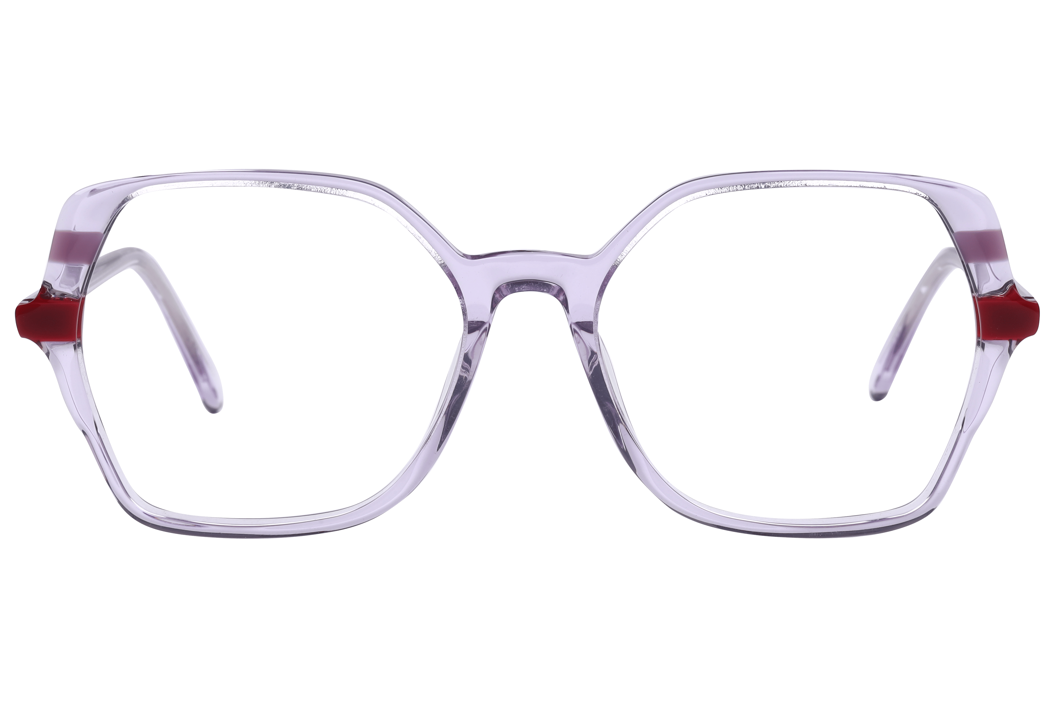 Inspira VA6003 Frame Transparent Violet Female Full Shell Frame — Transparent Violet frame — view 2