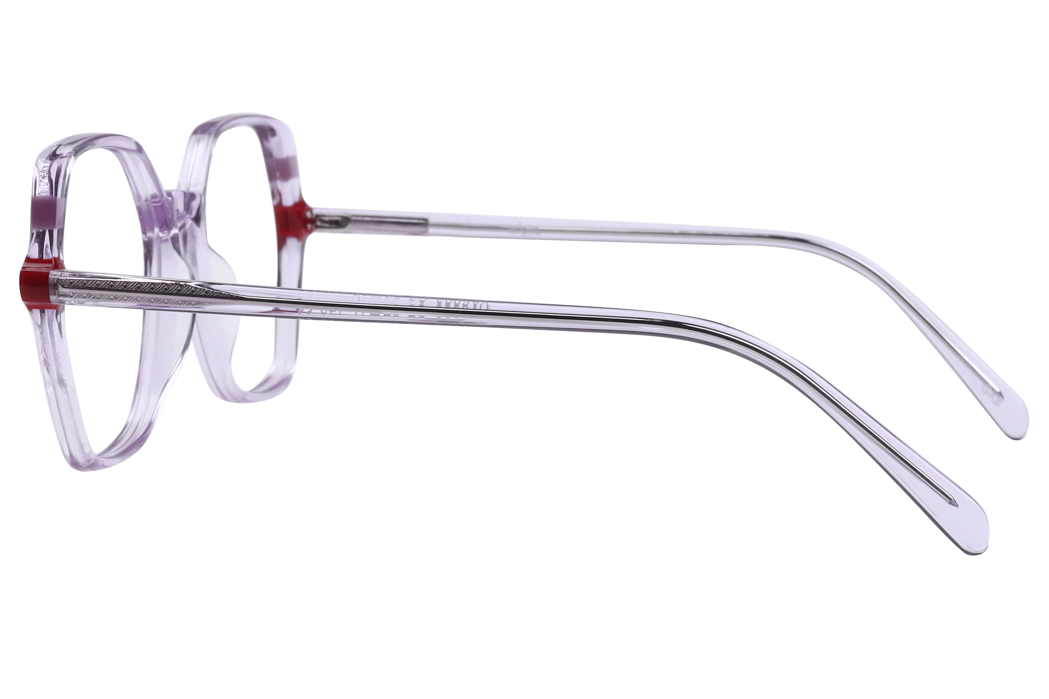 Inspira VA6003 Frame Transparent Violet Female Full Shell Frame — Transparent Violet frame — view 3