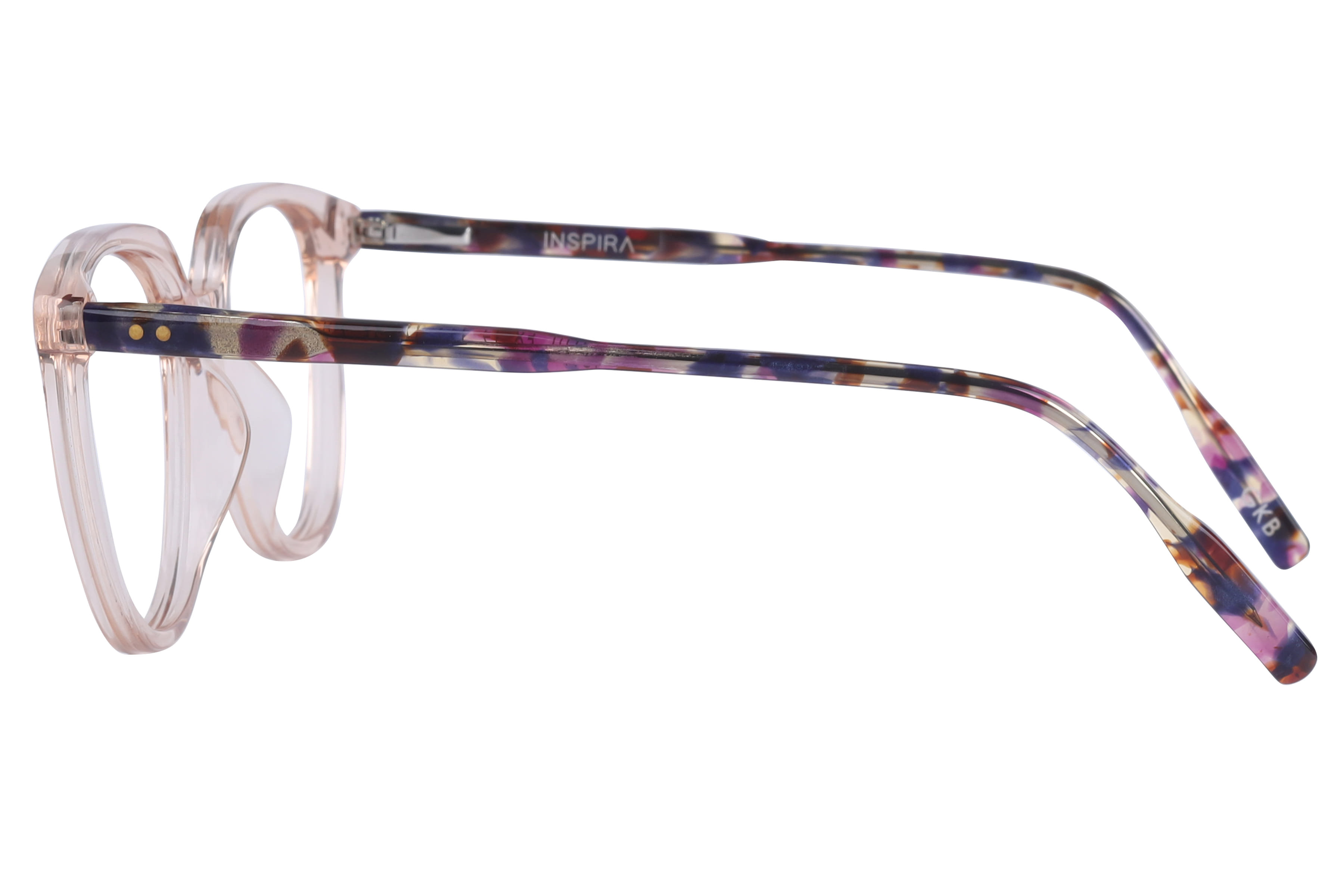 Inspira 13110 M-135 Frame Transparent Brown Female Full Shel Frame — Transparent Brown frame — view 3