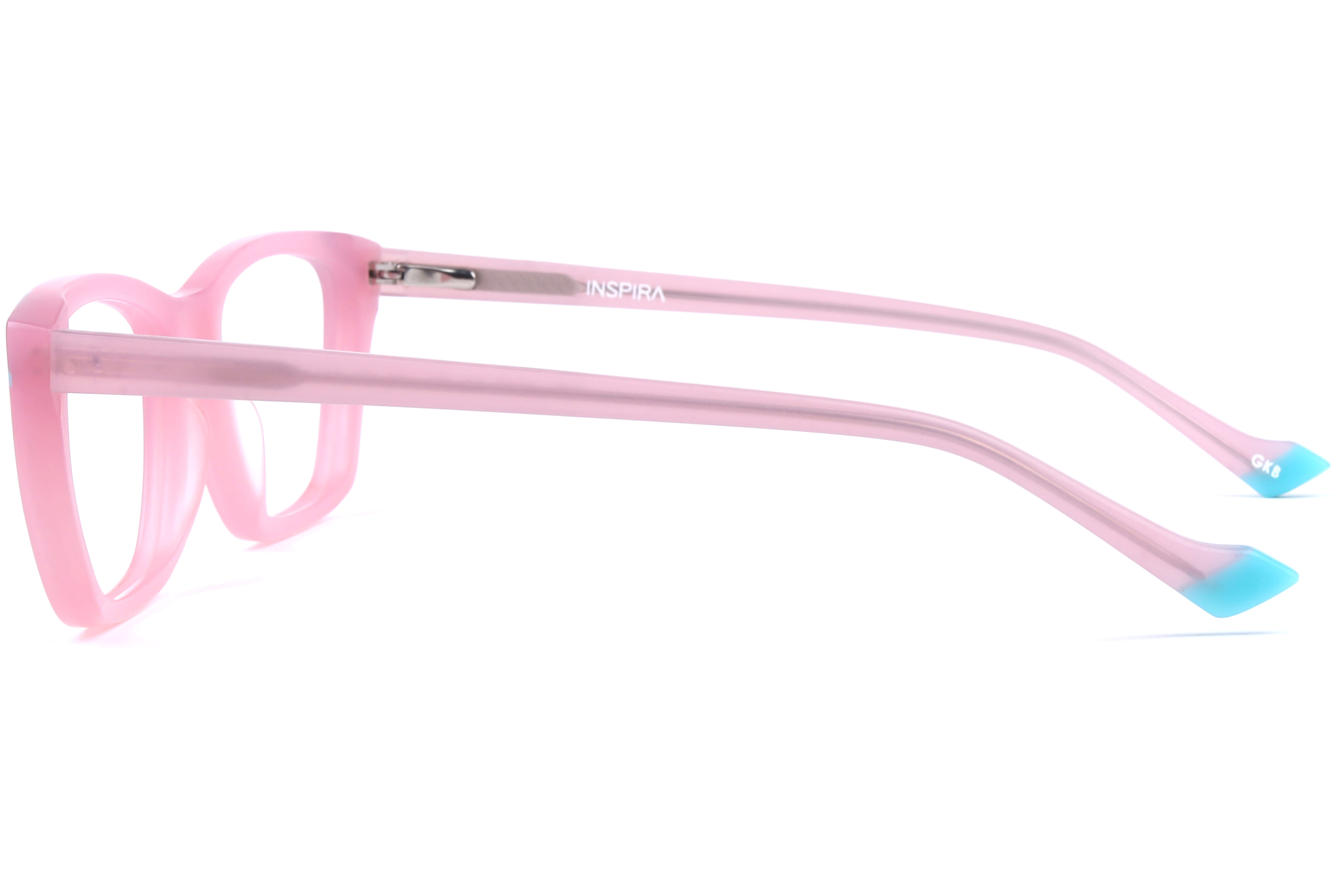 Inspira F2129 Frame Matt Pink Female Full Shell Frame — Matt Pink frame — view 2