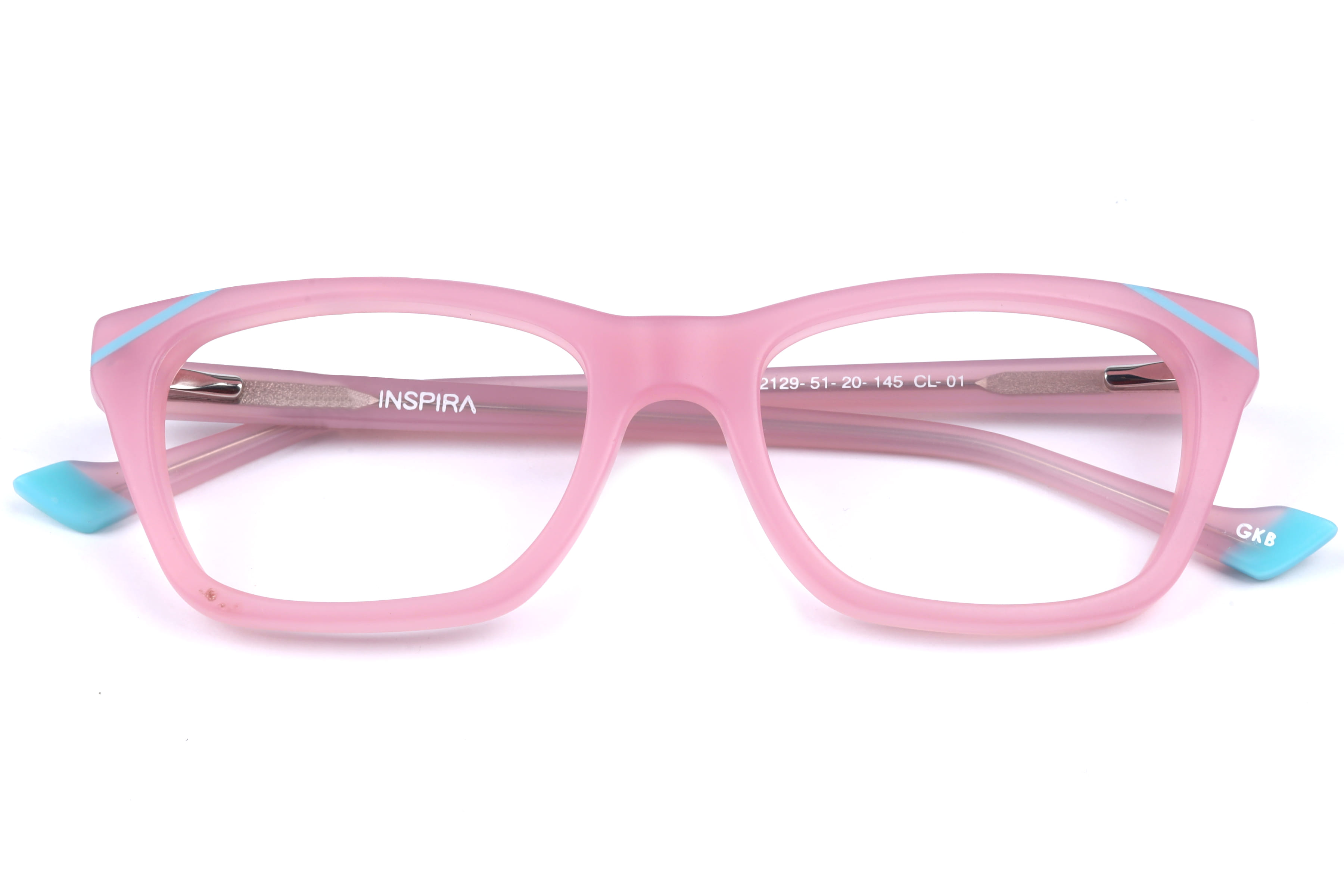 Inspira F2129 Frame Matt Pink Female Full Shell Frame — Matt Pink frame — view 3