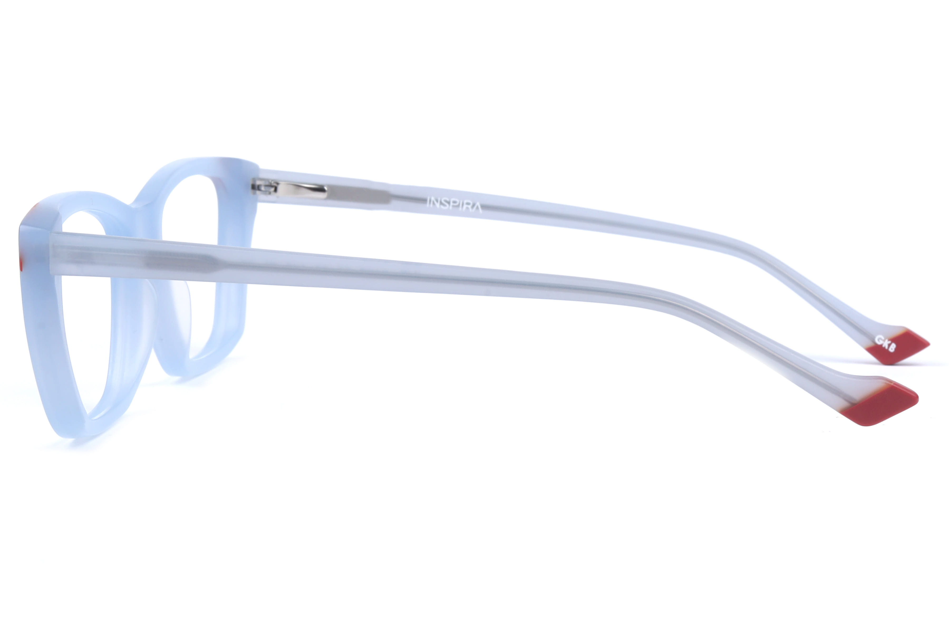 Inspira F2129 Frame Matt Blue Female Full Shell Frame — Matt Blue frame — view 3