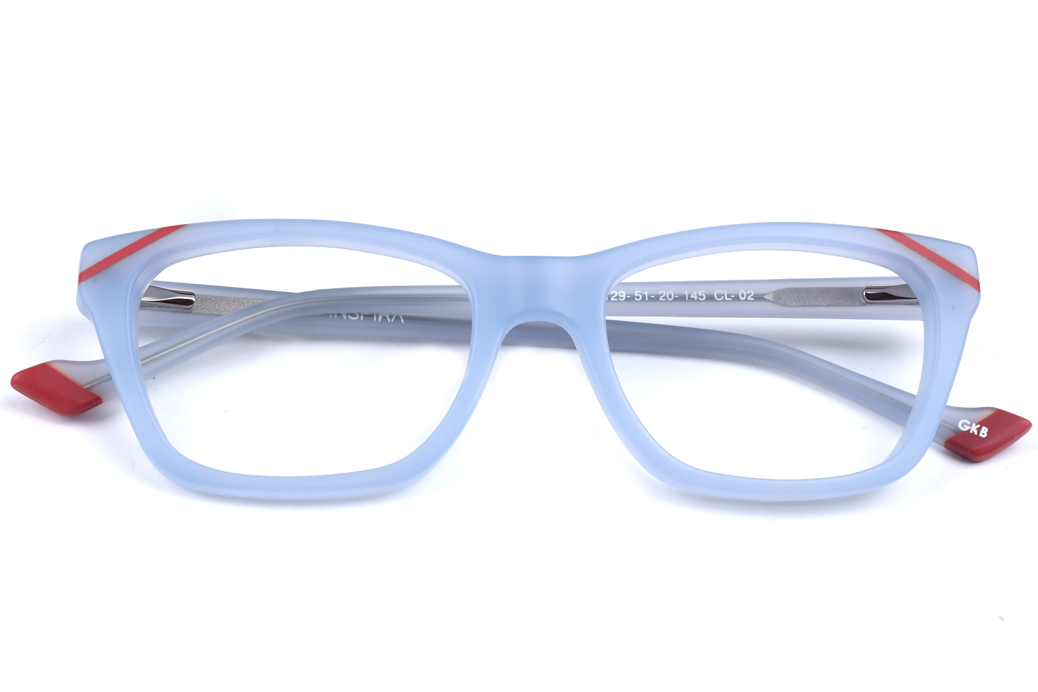 Inspira F2129 Frame Matt Blue Female Full Shell Frame — Matt Blue frame — view 4