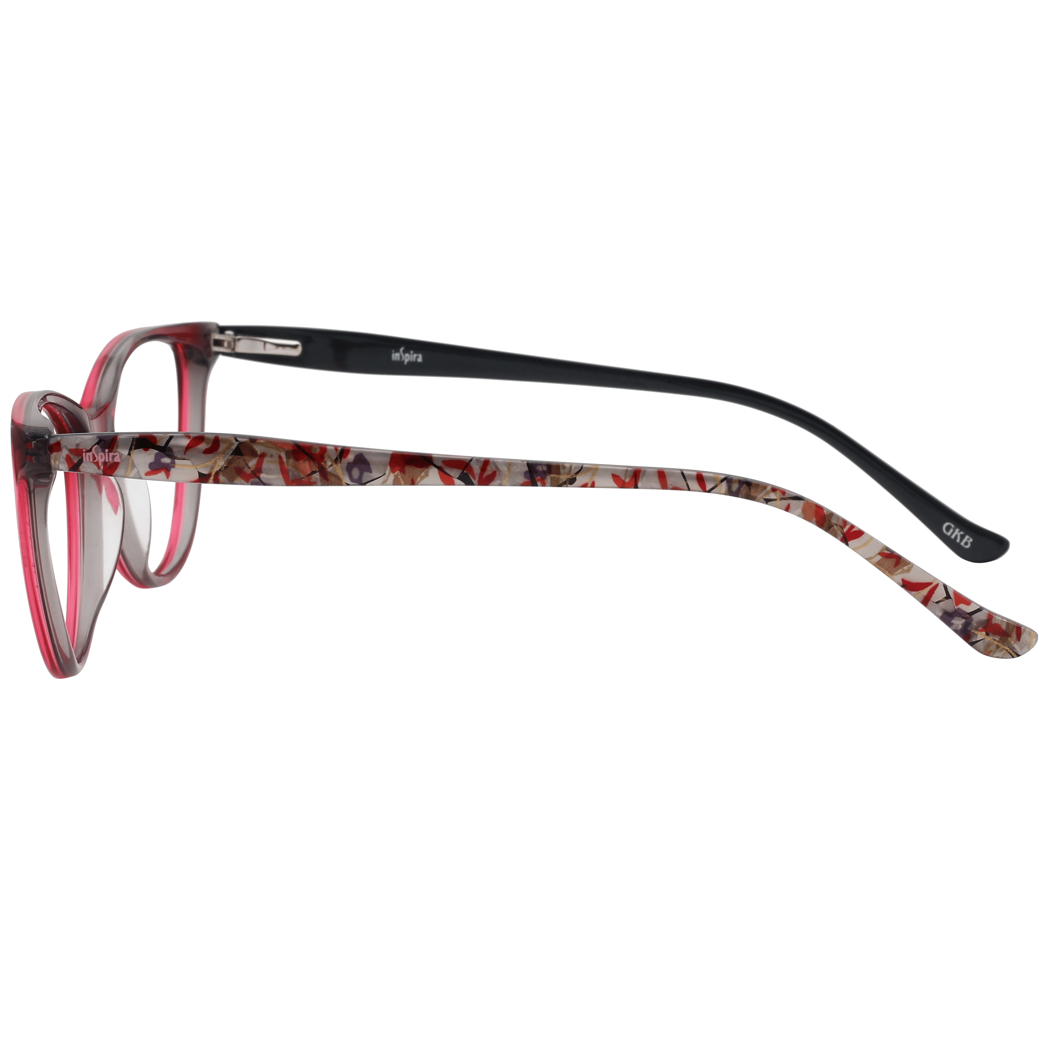 Inspira 5333 Frame Maroon Female Full Shell Frame — Maroon frame — view 3