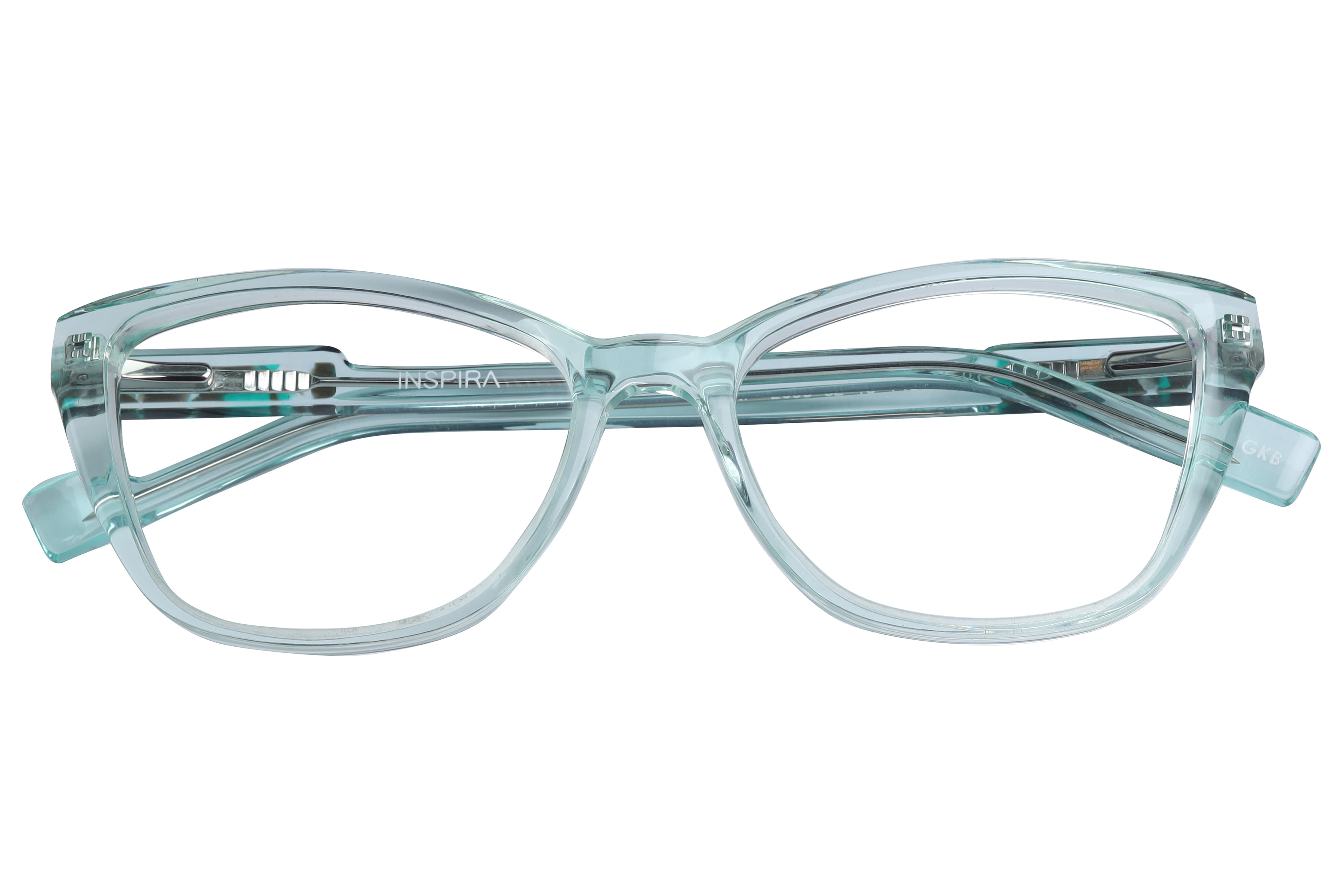Inspira F2098 Frame Transparent Green Female Full Shell Frame — Transparent Green frame — view 4