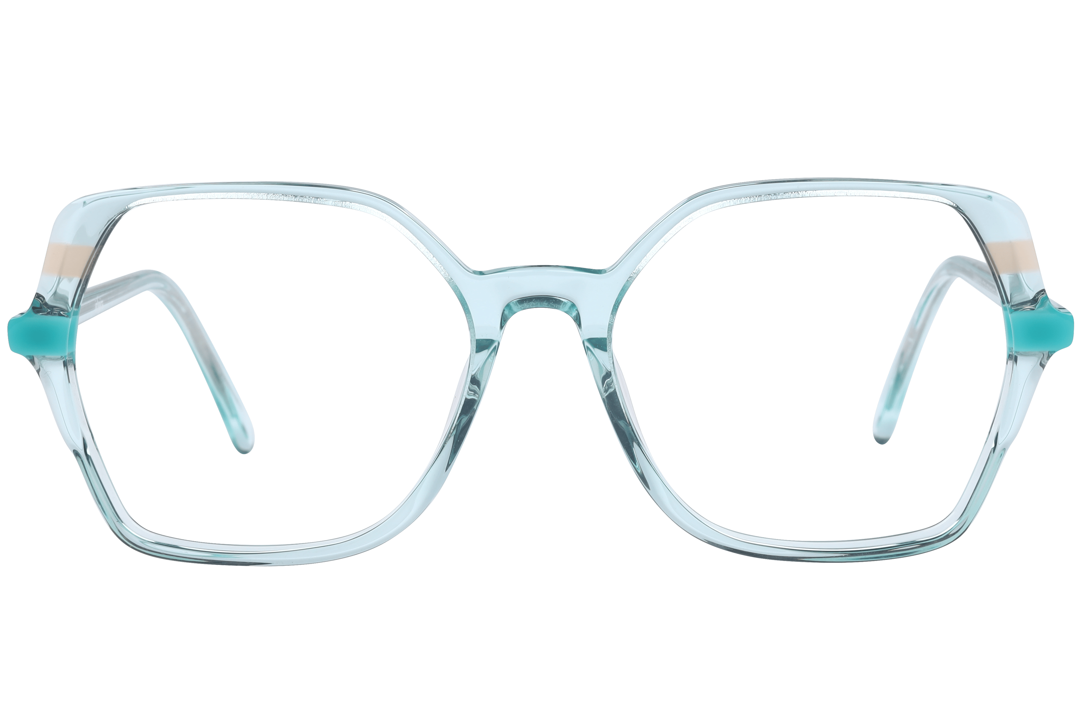 Inspira VA6003 Frame Transparent Green Female Full Shell Frame — Transparent Green frame — view 2