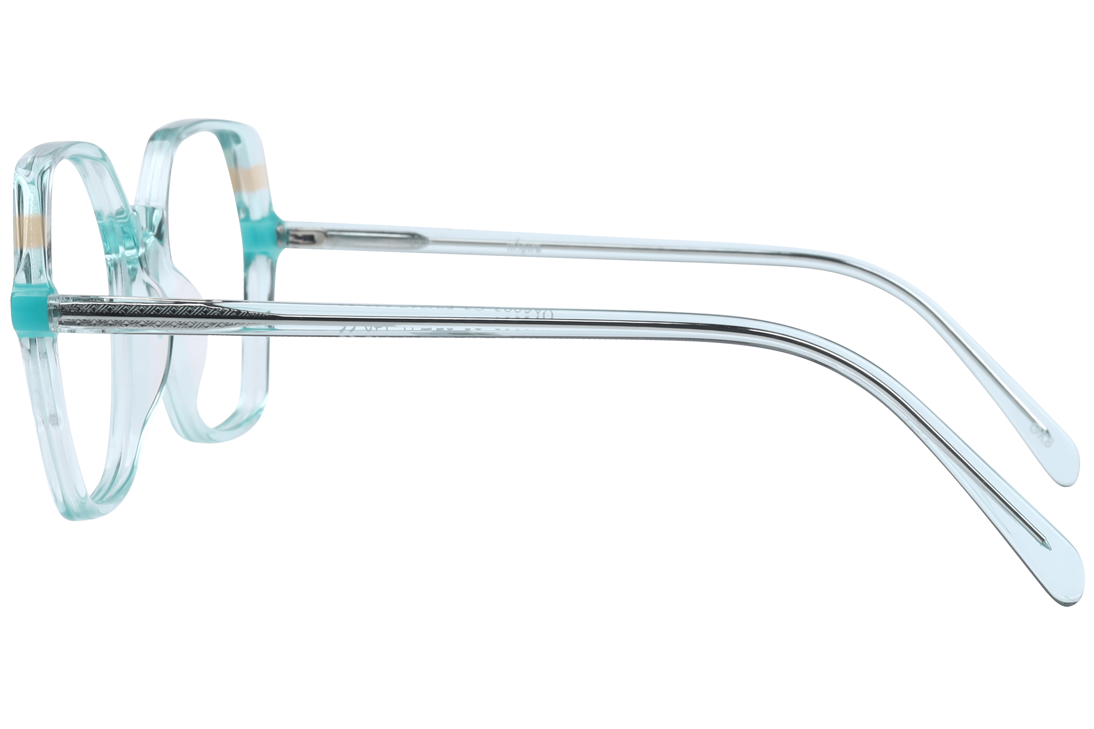 Inspira VA6003 Frame Transparent Green Female Full Shell Frame — Transparent Green frame — view 3