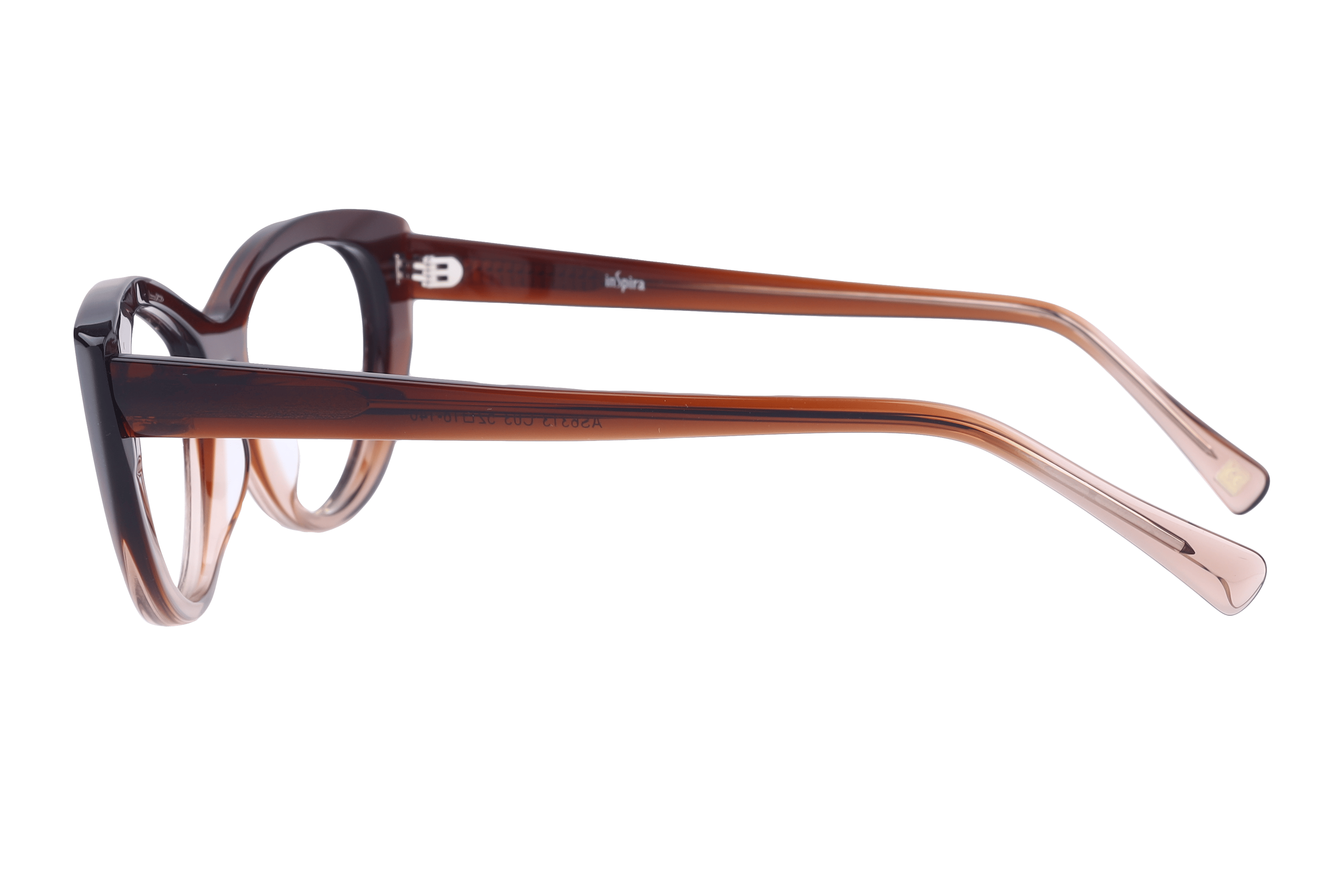 Inspira AS6313 Frame Brown Female Full Shell Frame — Brown frame — view 3